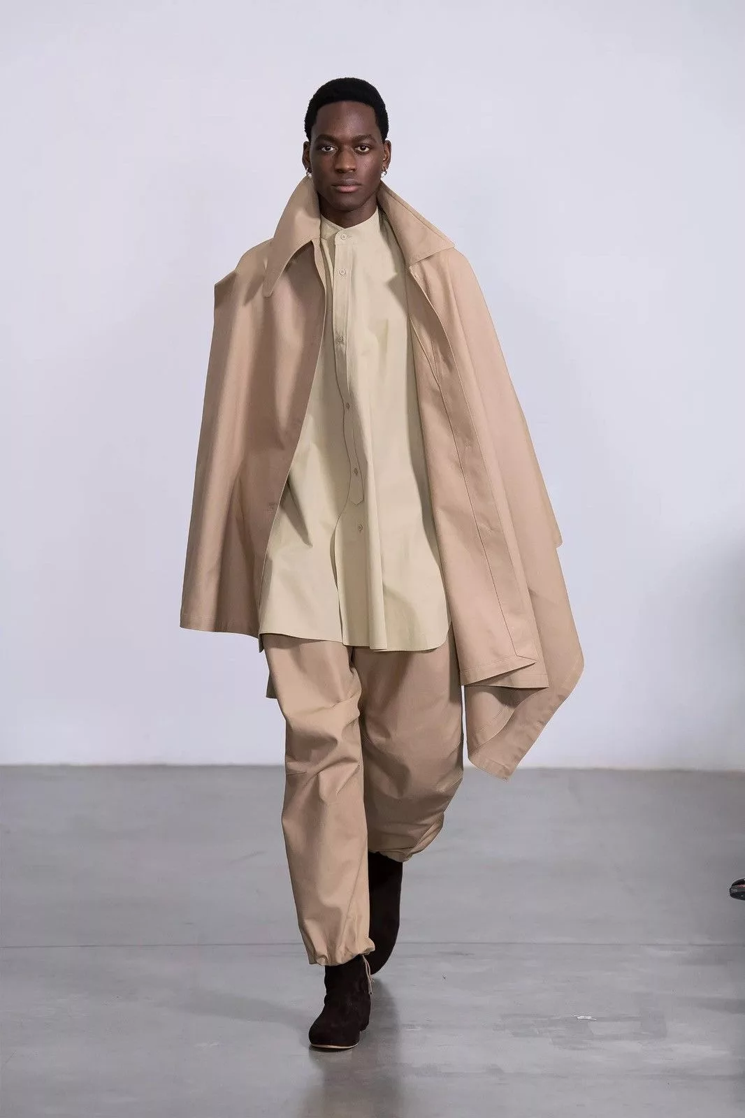 Hed Mayner Cloaks Capes Hed Mayner AW2020 Military Cape Beige