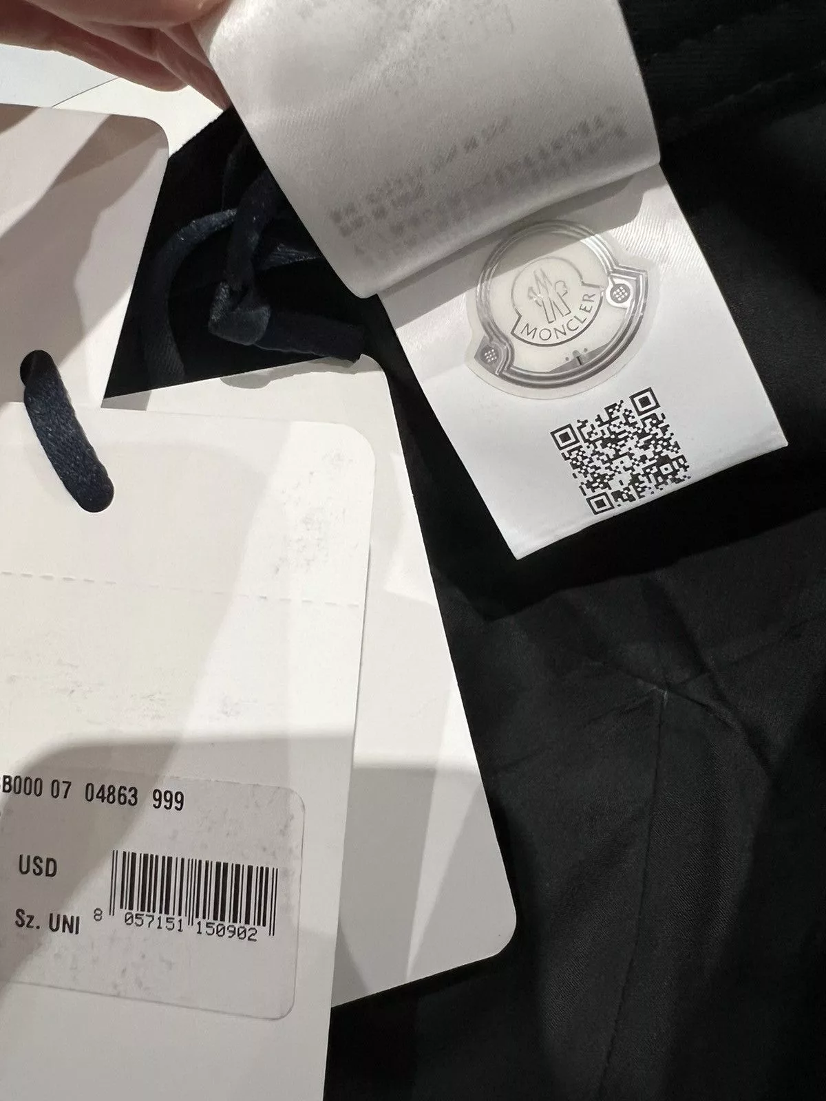 Moncler Hats Moncler Logo Plate Baseball Hat Size UNI Black