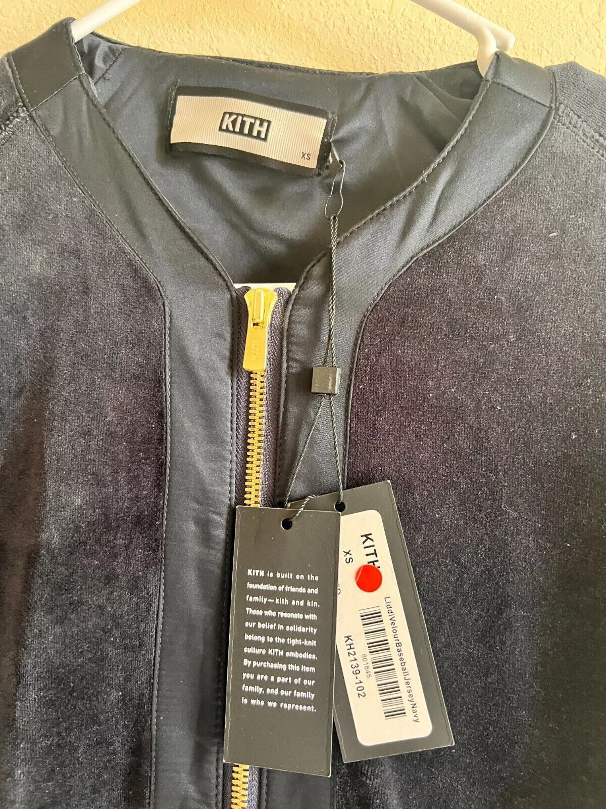 Kith Light Jackets Kith Lidl Velour Baseball Jersey M Navy Blue