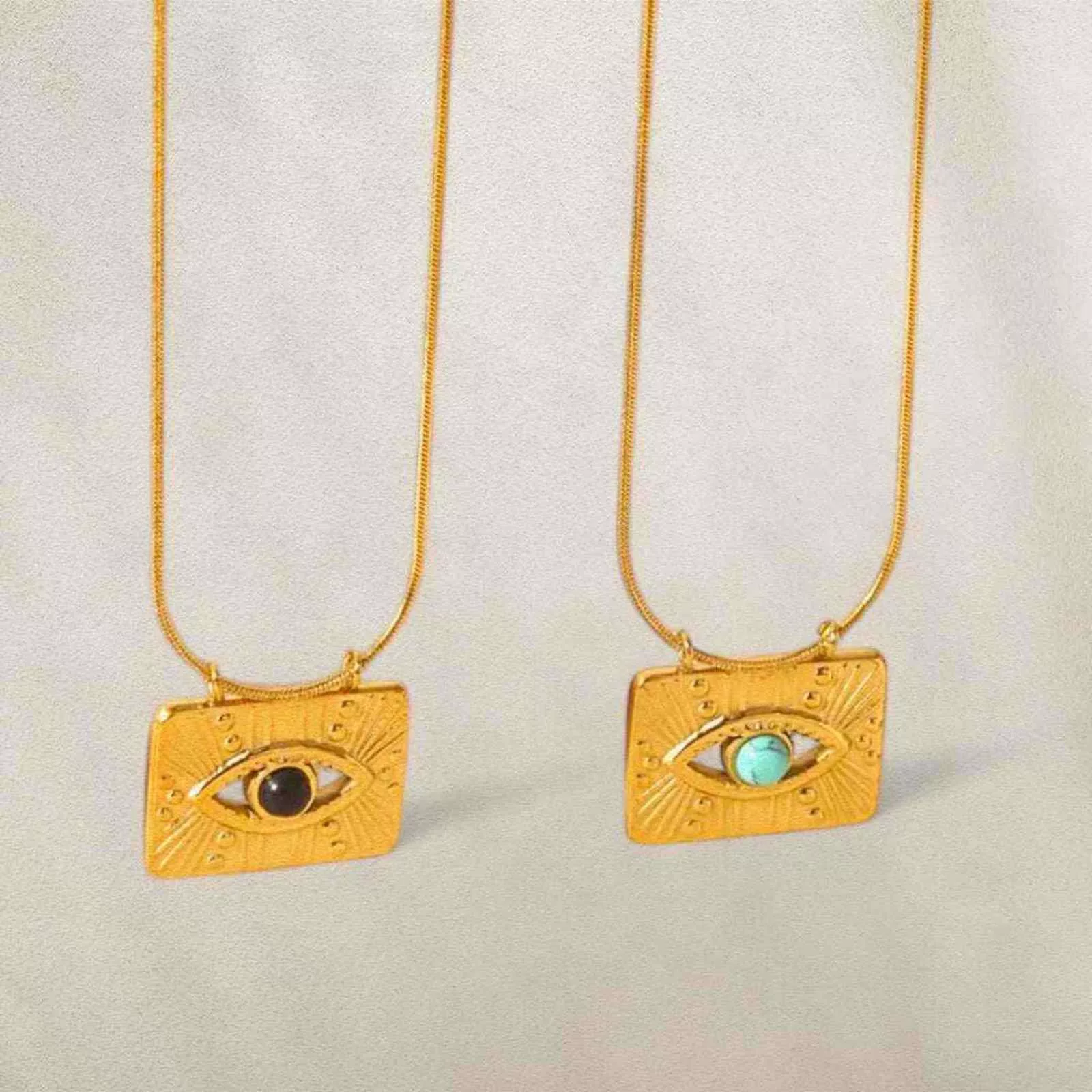 18K Gold Filled Evil Eye Pendant - Curated Home Decor