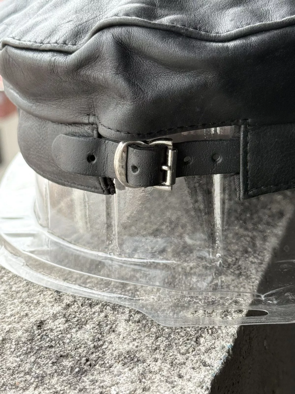 Leather Hats BLACK LEATHER HAT NEWSBOY