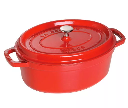 --CHERRY 8.5 QT OVAL COCOTTE