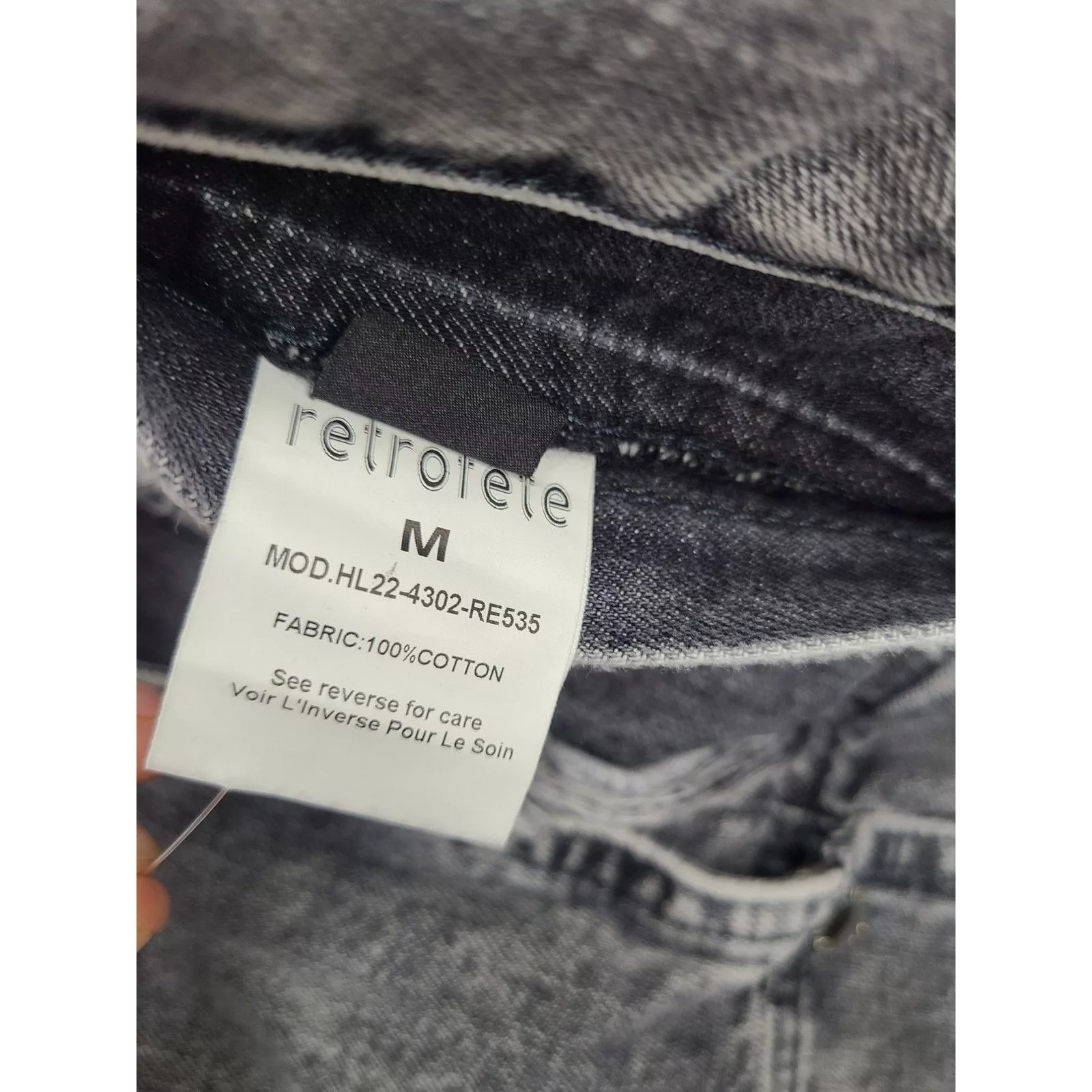 Retrofete Coats Retrofete RETROFÊTE Ellie reversible distressed denim jacket Gray