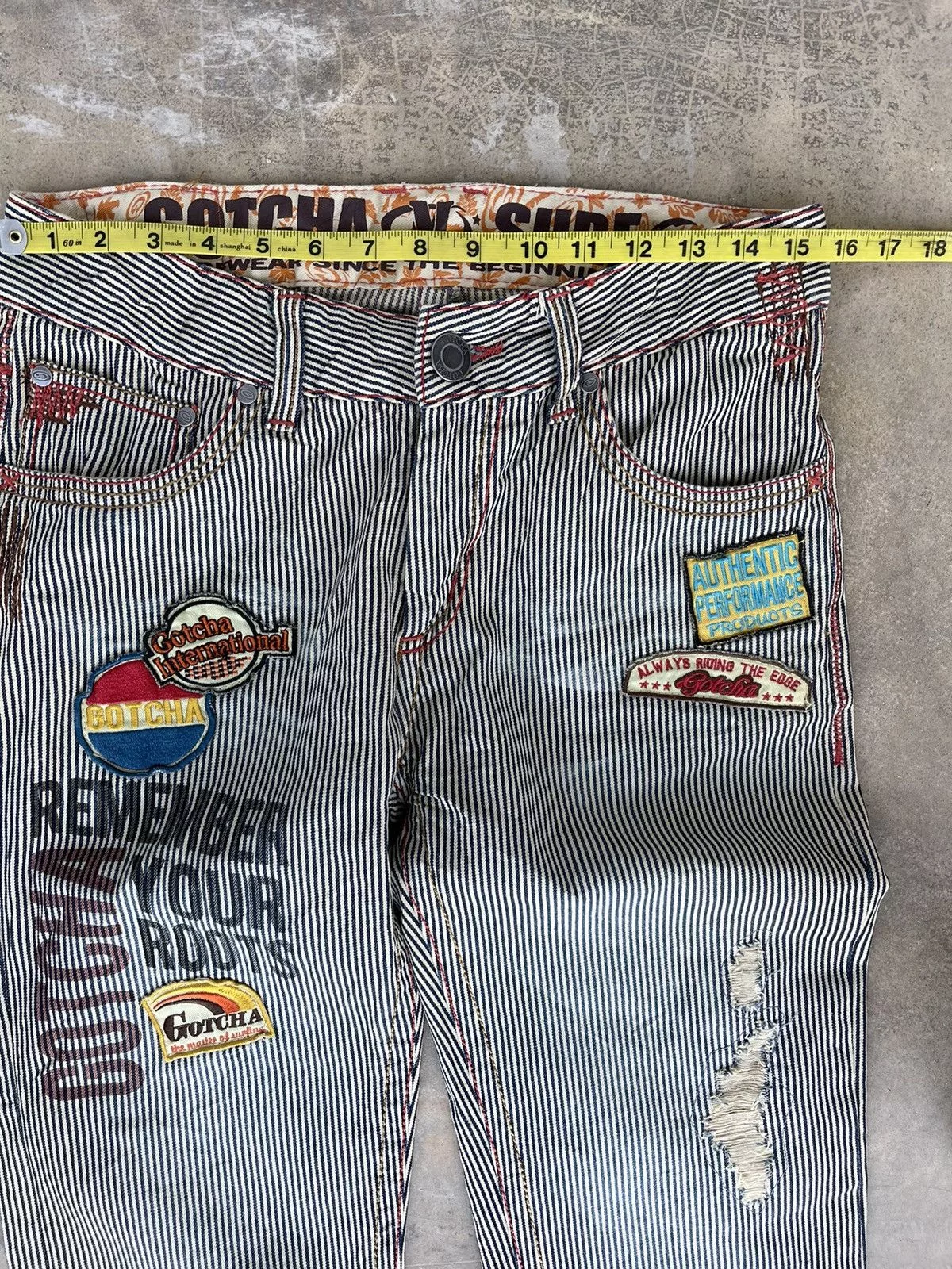Gotcha Denim Gotcha Hickory stripe surf style denim Blue Vintage