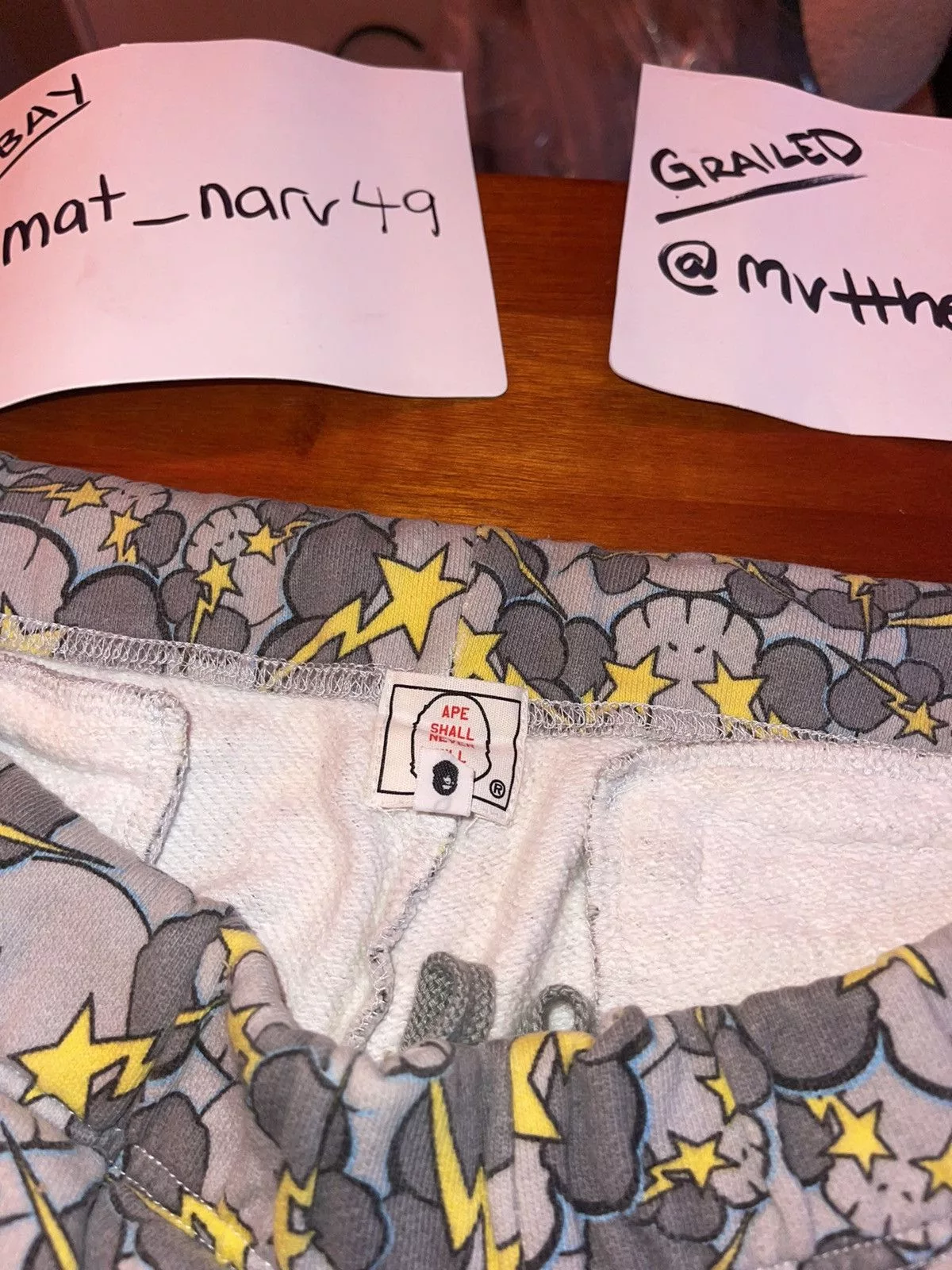 Bape Shorts Bape × Kaws 2005 BAPE x KAWS SKULLSTA SWEAT SHORTS Gray