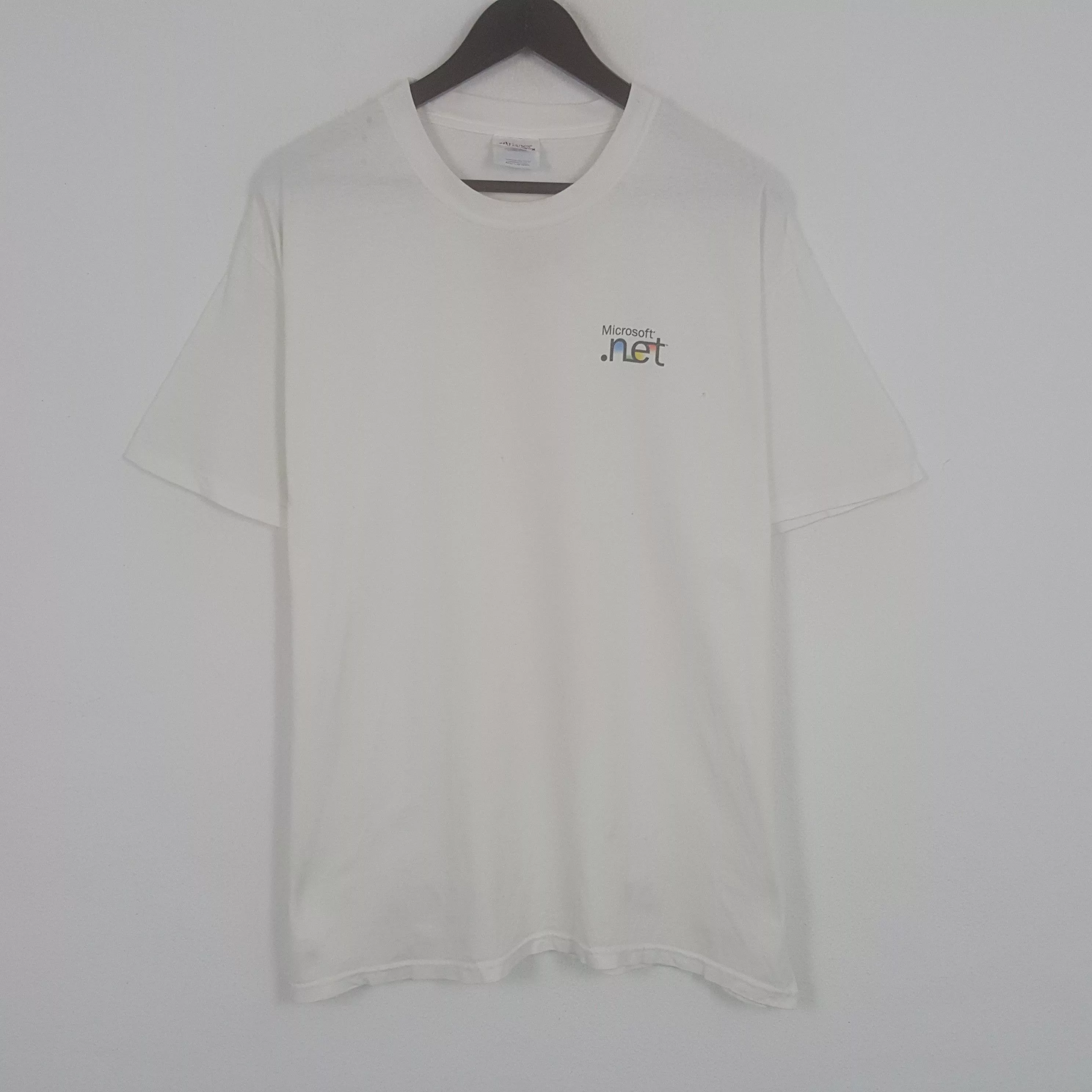 Microsoft Short Sleeve T Shirts Microsoft × Vintage Vintage Microsoft Net Tshirt White