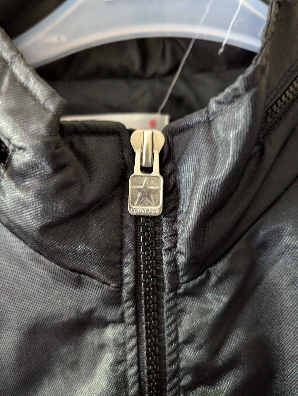 Converse Light Jackets Converse × Vintage Vintage 90's Converse RARE React Promo Nylon Jacket Black