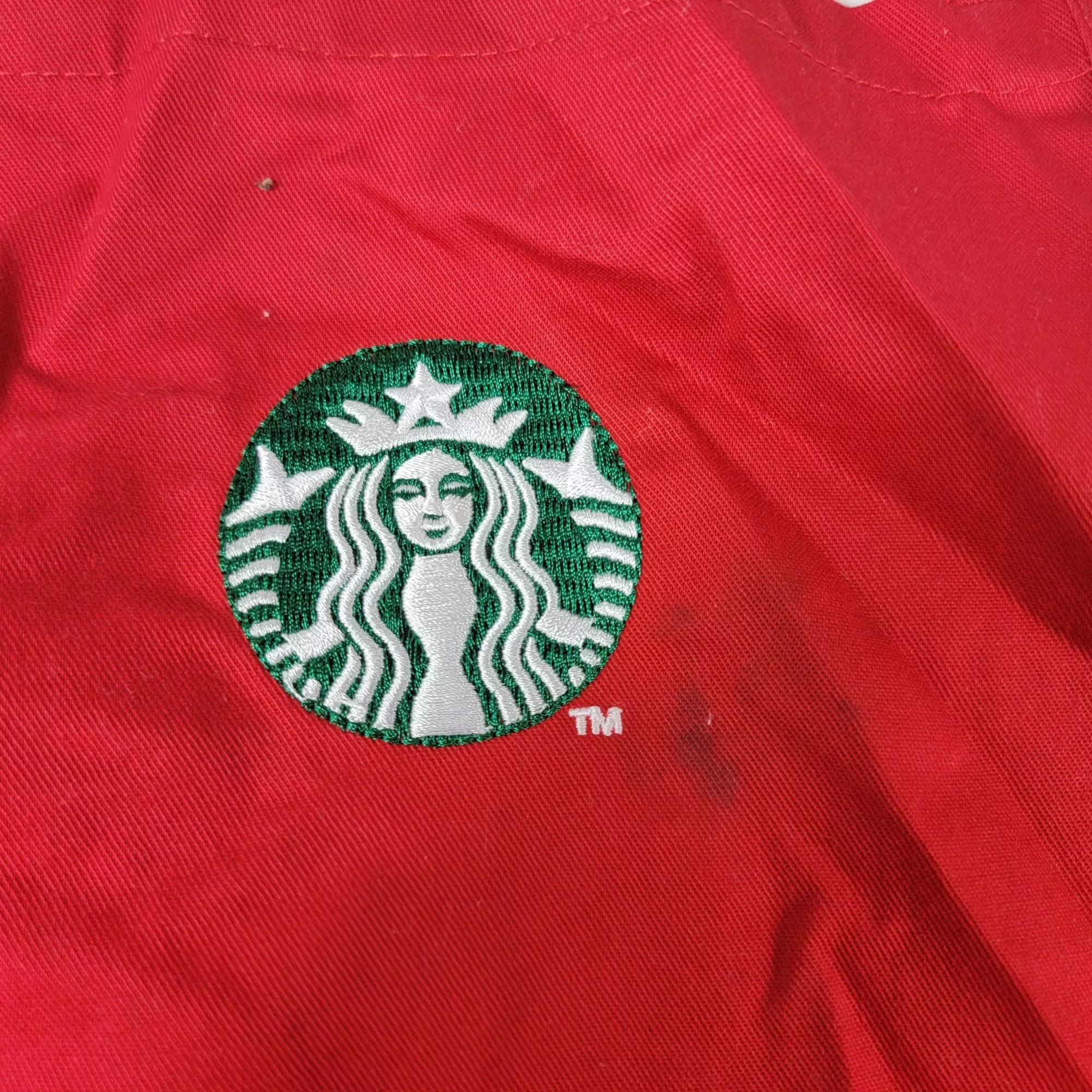 Other Miscellaneous Other Starbucks Red Apron With Embroidered Logo 2 Pockets Adjustab