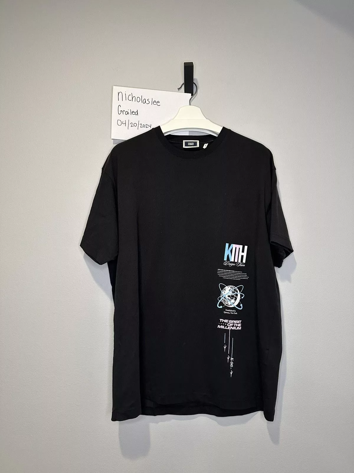 Kith Short Sleeve T Shirts KITH - SPIRIT OF THE MILLENNIUM TEE Black