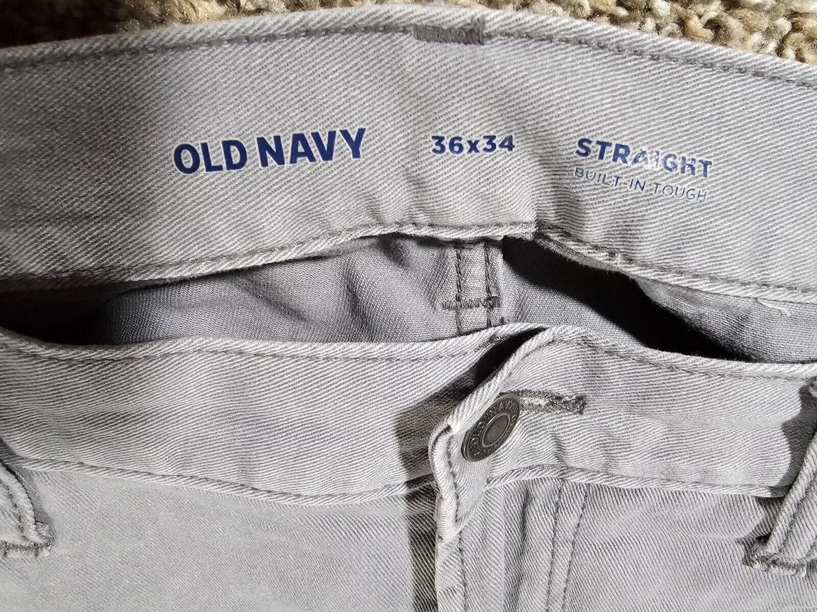 Old Navy Denim Old Navy straight leg mens 36x34” gray Built In Tough Jeans