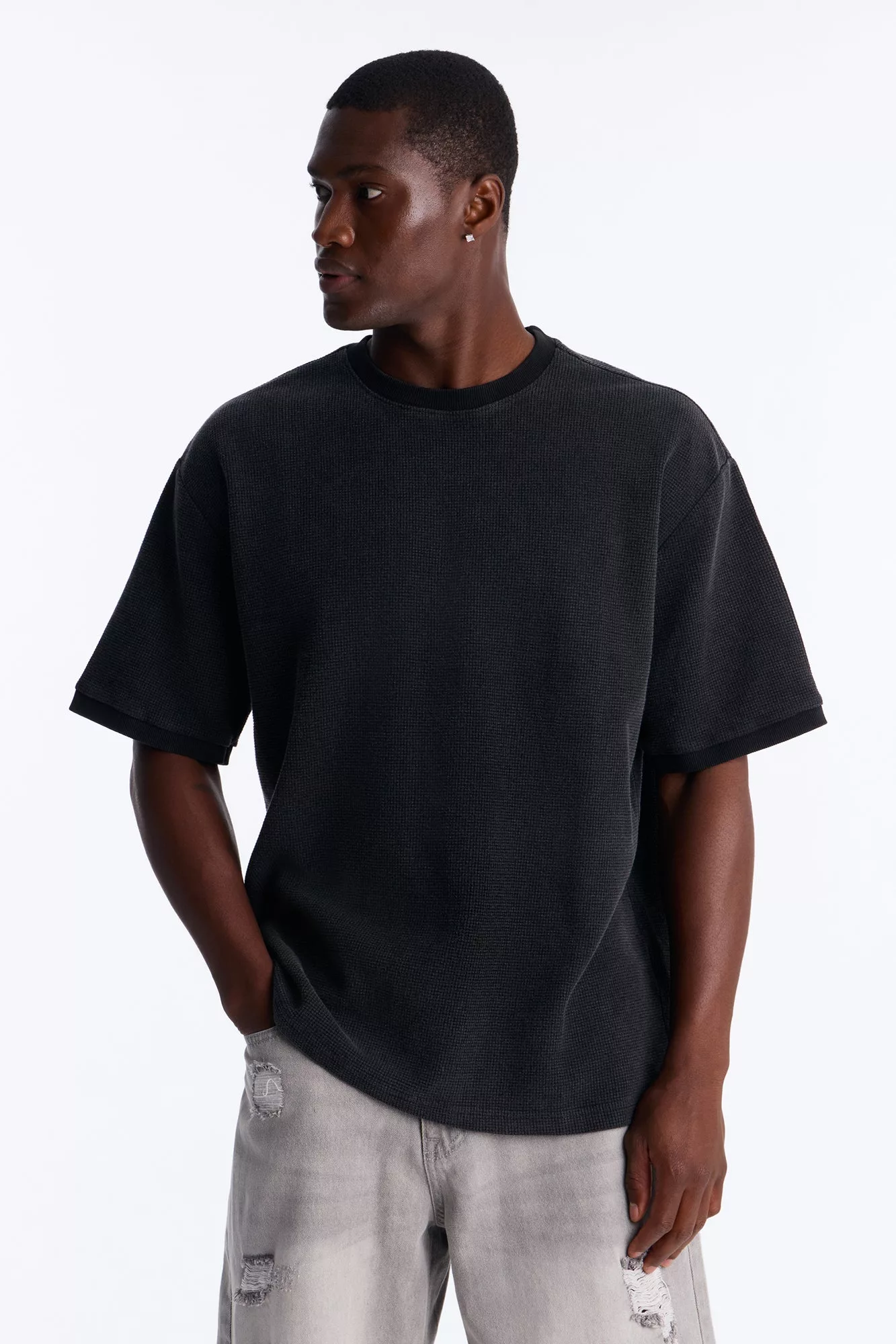 Classic Waffle Tee - Black