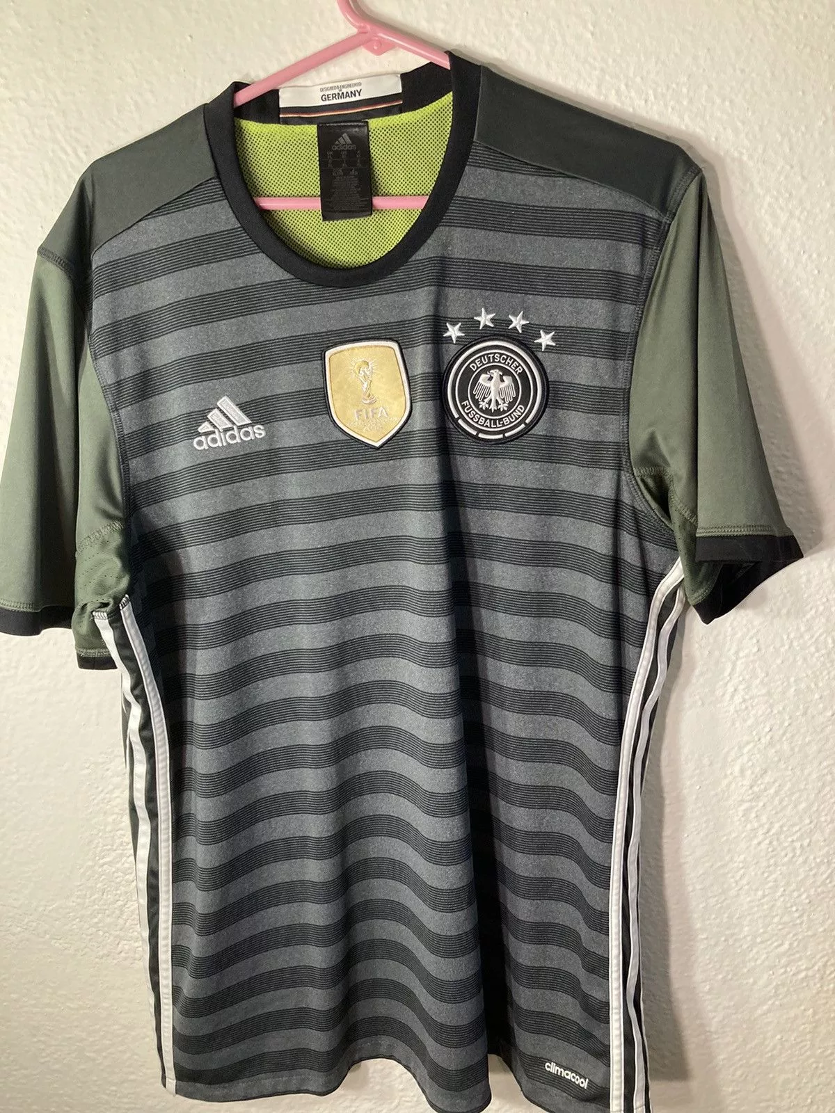 Adidas Jerseys Adidas Germany Away Jersey with World Cup Champion patch Green