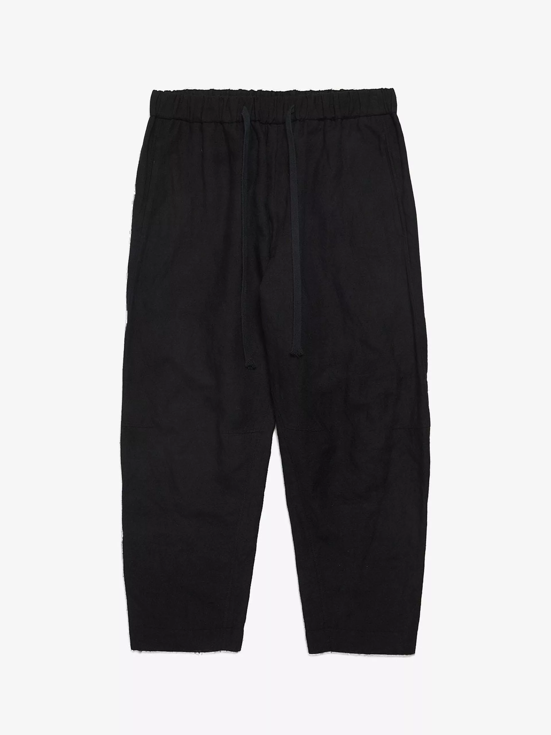 Ziggy Chen Casual Pants Ziggy Chen Black Drawstring Wool Blend Trousers