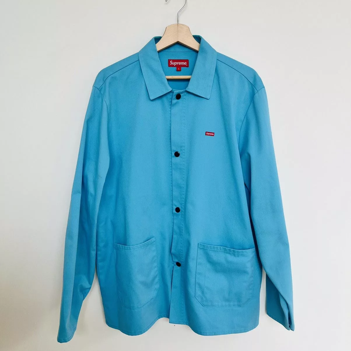 Supreme Light Jackets Rare vintage Supreme box logo Work Jacket Blue