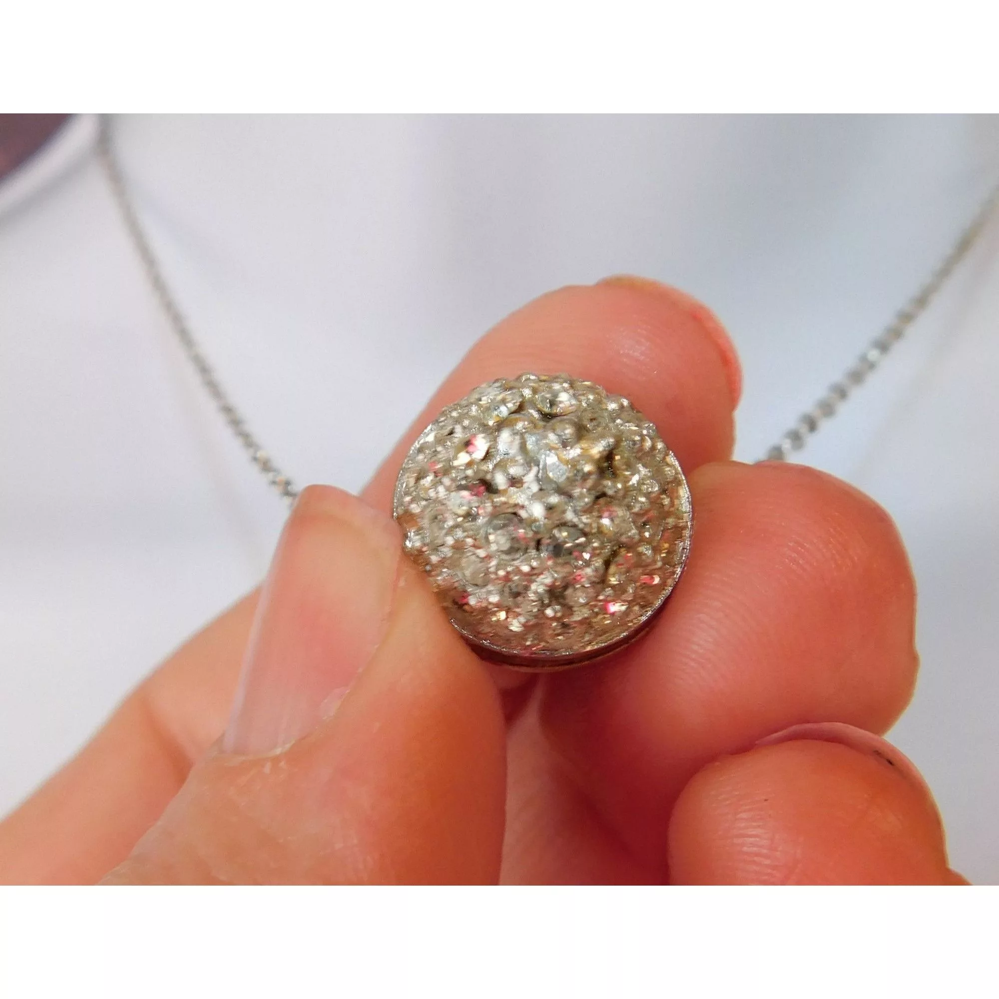 Other Necklaces Other Rhinestone Orb Necklace Silver