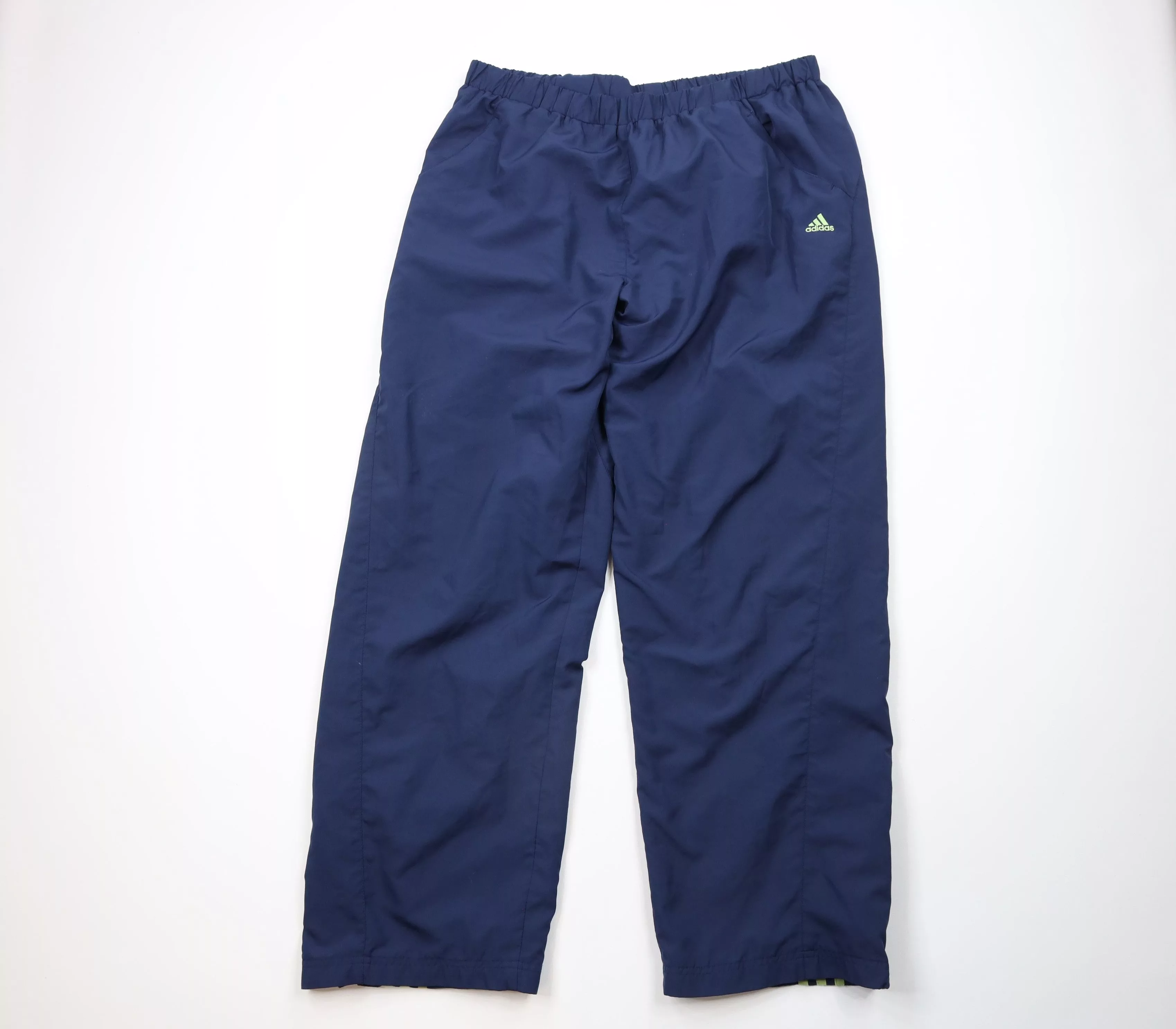 Adidas Pants Adidas × Vintage Vintage Adidas Striped Lined Wide Leg Windbreaker Pants Blue