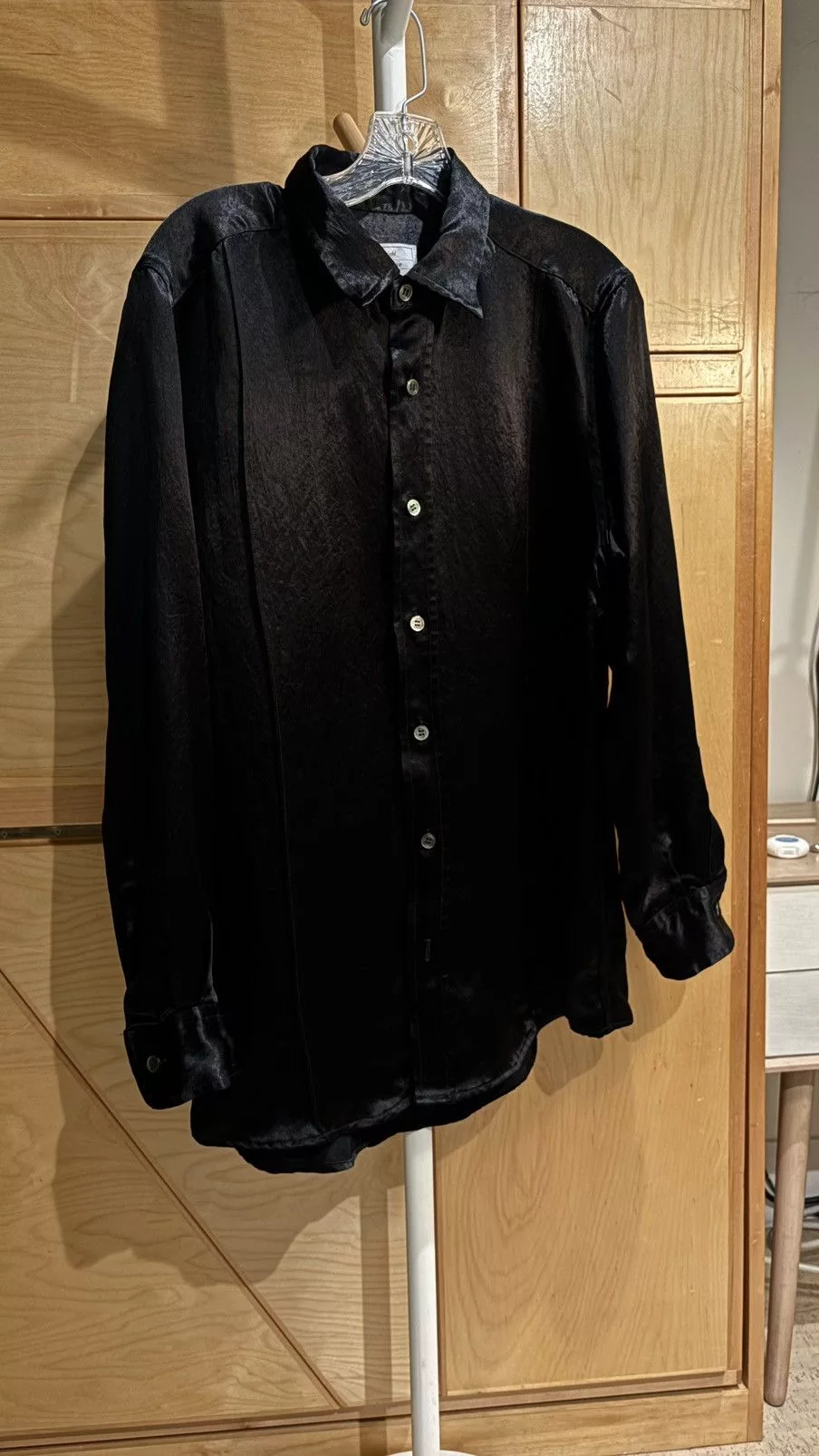 Goodfight Shirts Button Ups Goodfight acetate black shirt