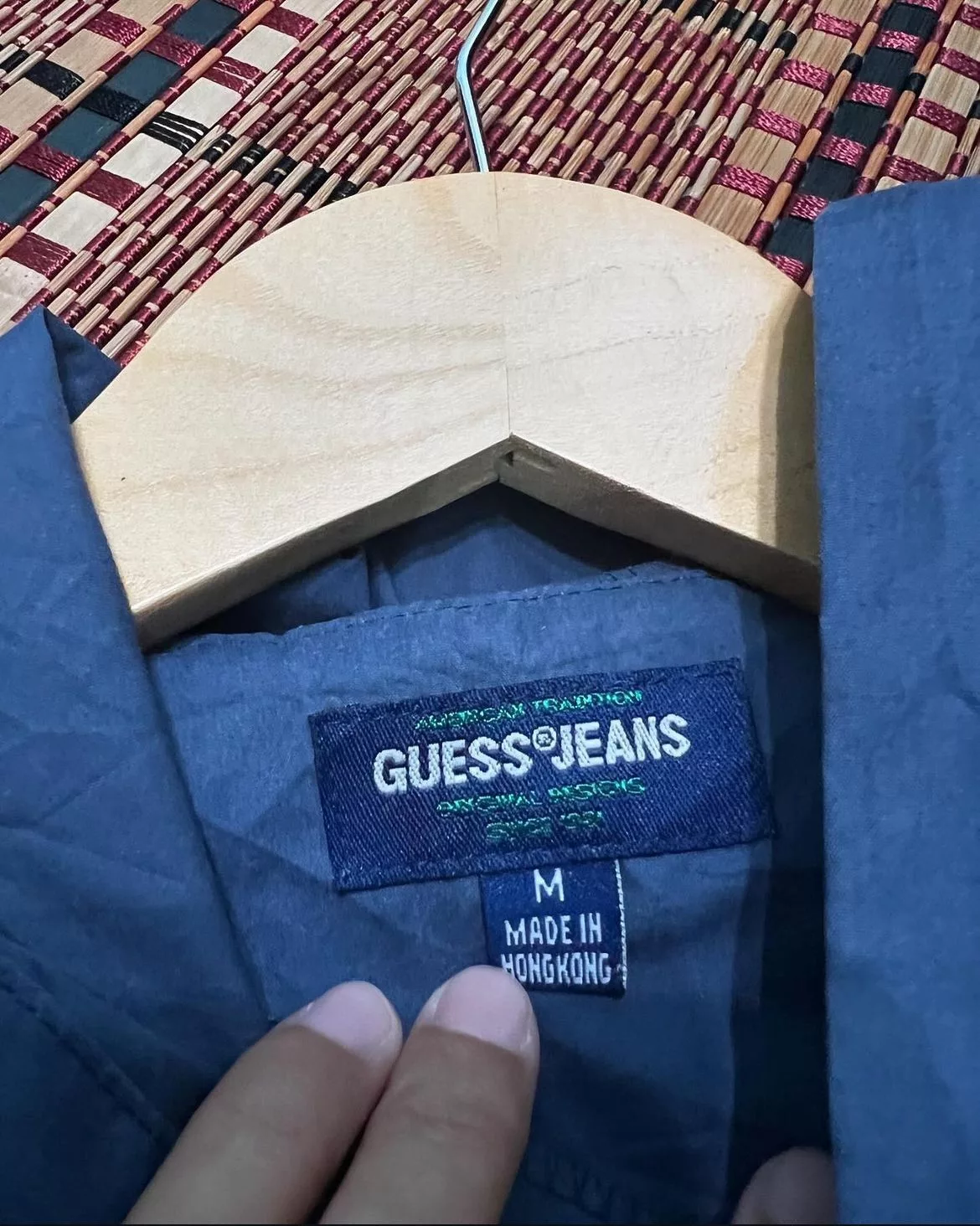 Guess Light Jackets Vintage 1990s Guess Pullover Jacket Blue