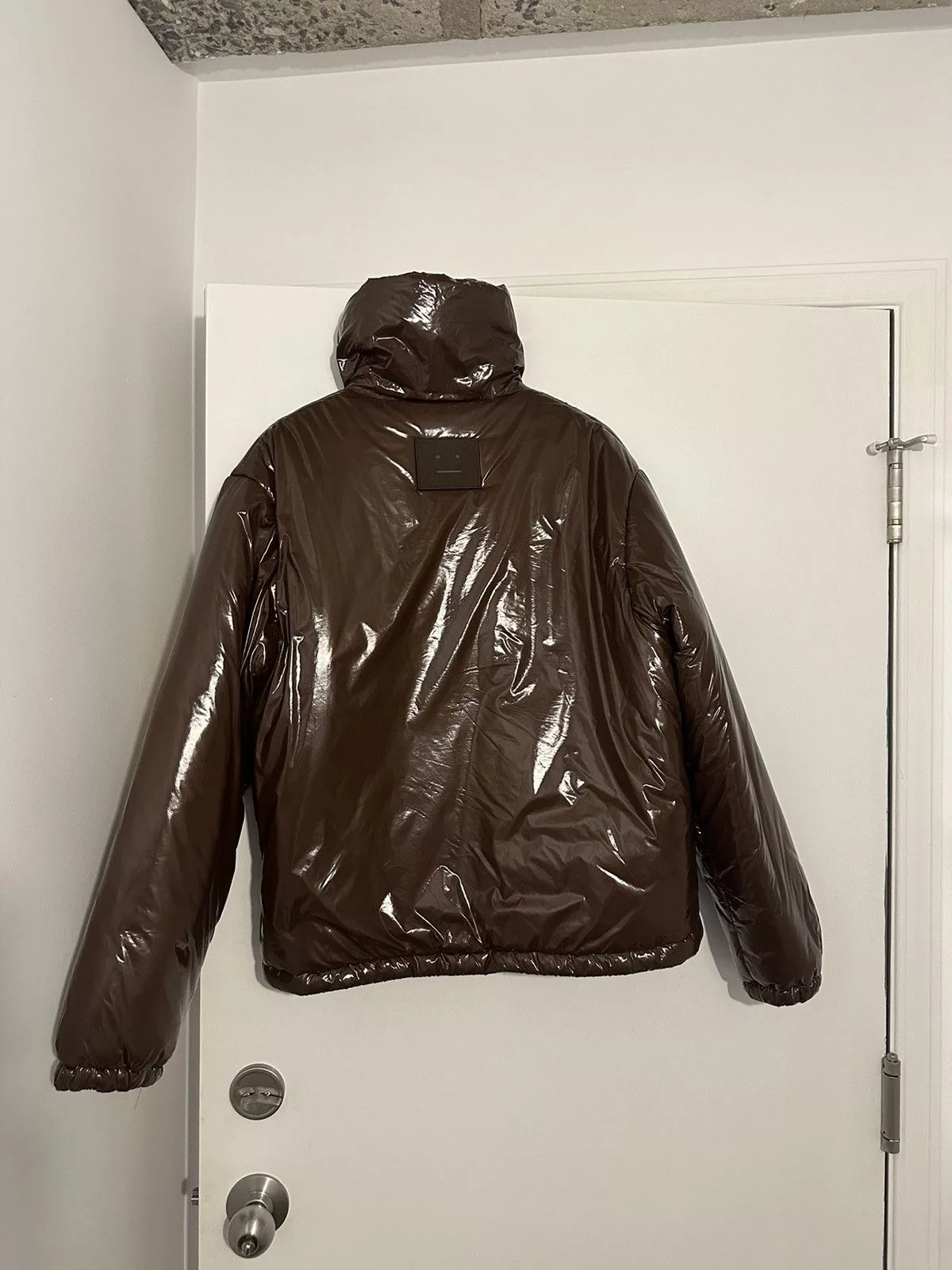 Acne Studios Light Jackets Acne Studios Brown Puffer Jacket 2021 « FACE » Collection