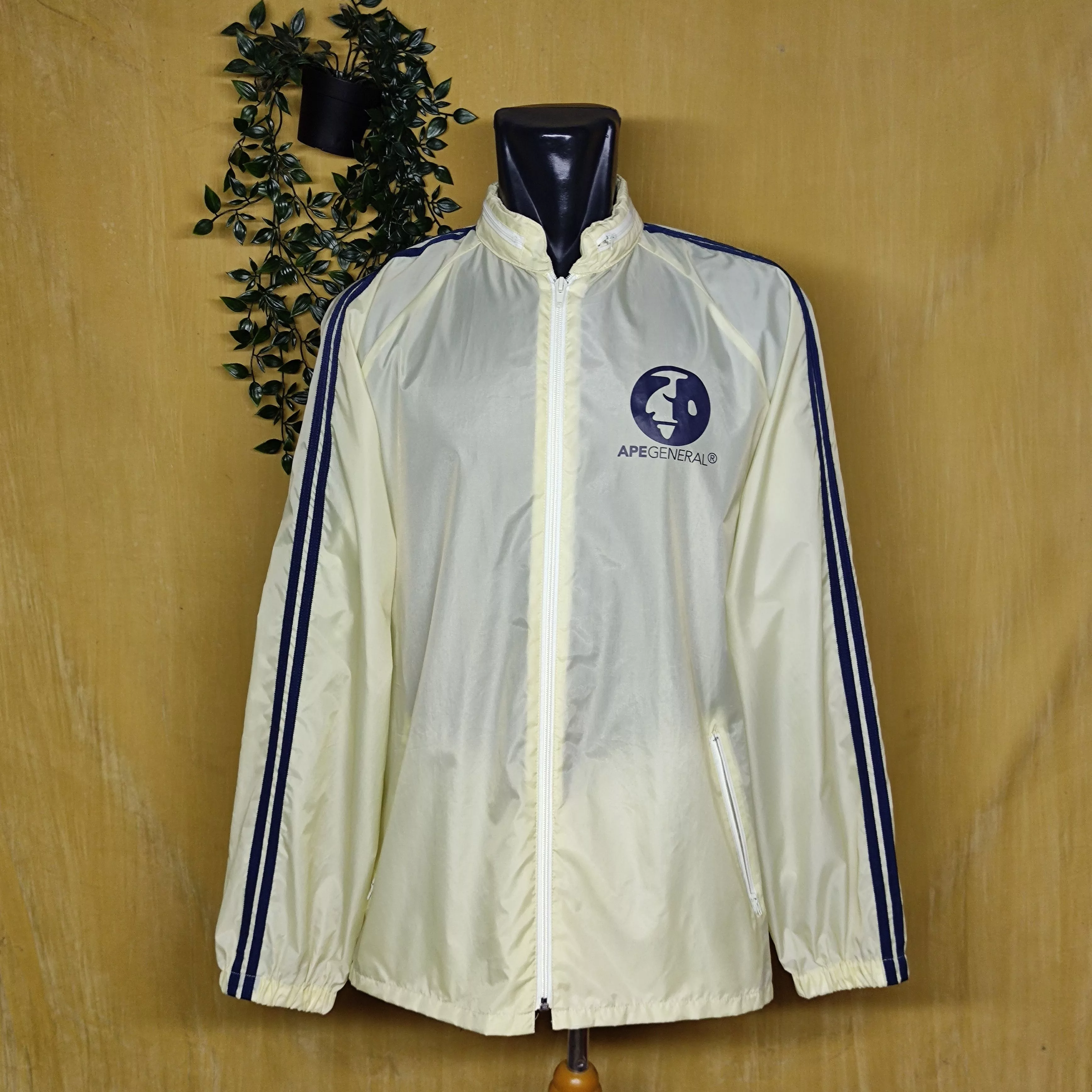 Bape Light Jackets Bape × Vintage Vintage Bape Ape General nylon Jacket Yellow