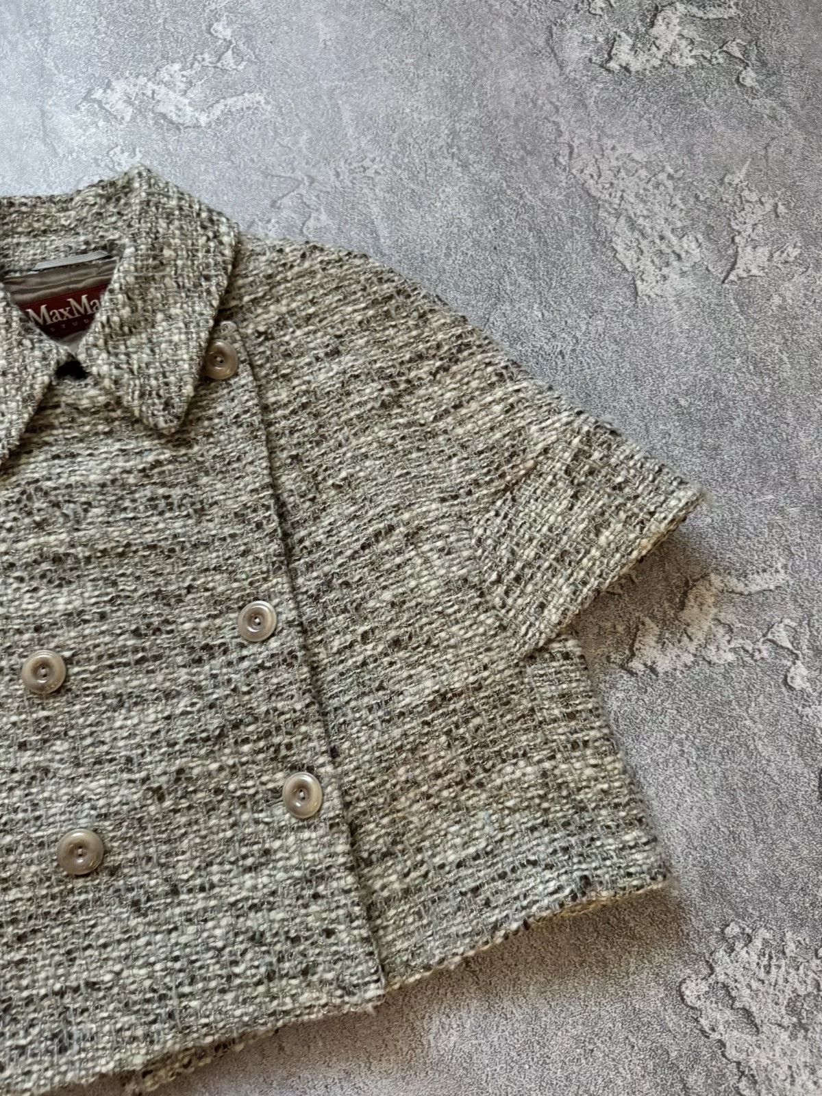Max Mara Coats Max Mara × Weekend Max Mara Max Mara studio crop coat jacket blazer short sleeve cape Multi Luxury