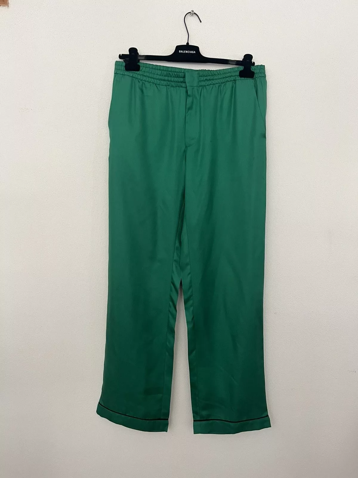 Prada Casual Pants Prada casual green silk pajama drawstring pants