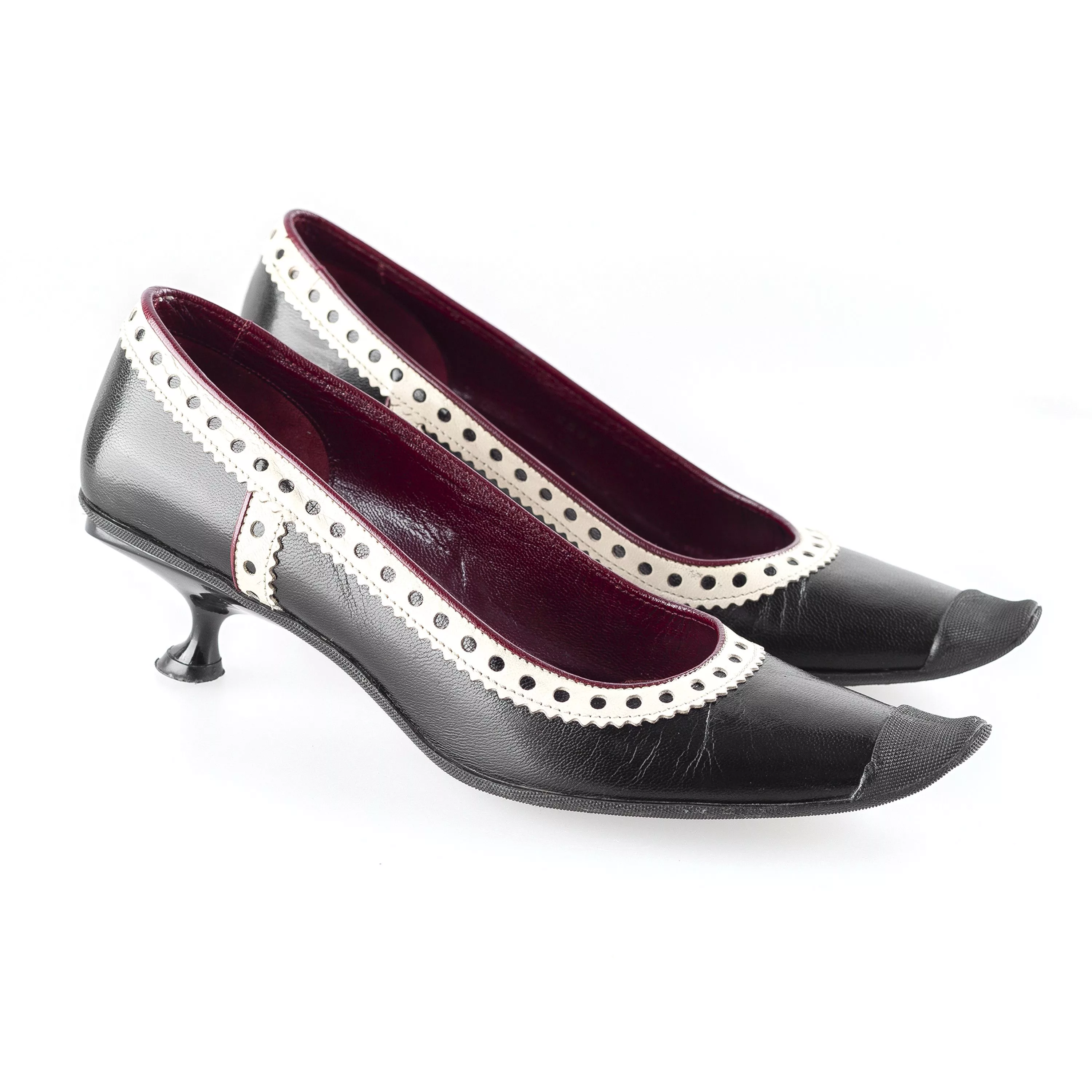 Miu Miu Heels Miu Miu × Vintage Miu Miu Black Pointed Toe Kitten Heels (35 EU)