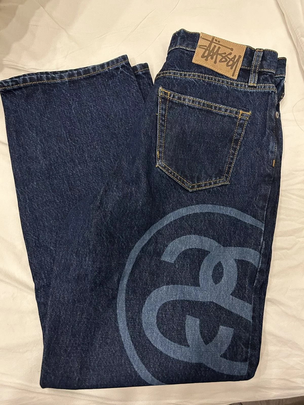 Stussy Denim Stussy Logo Big Ol’ Jeans Blue