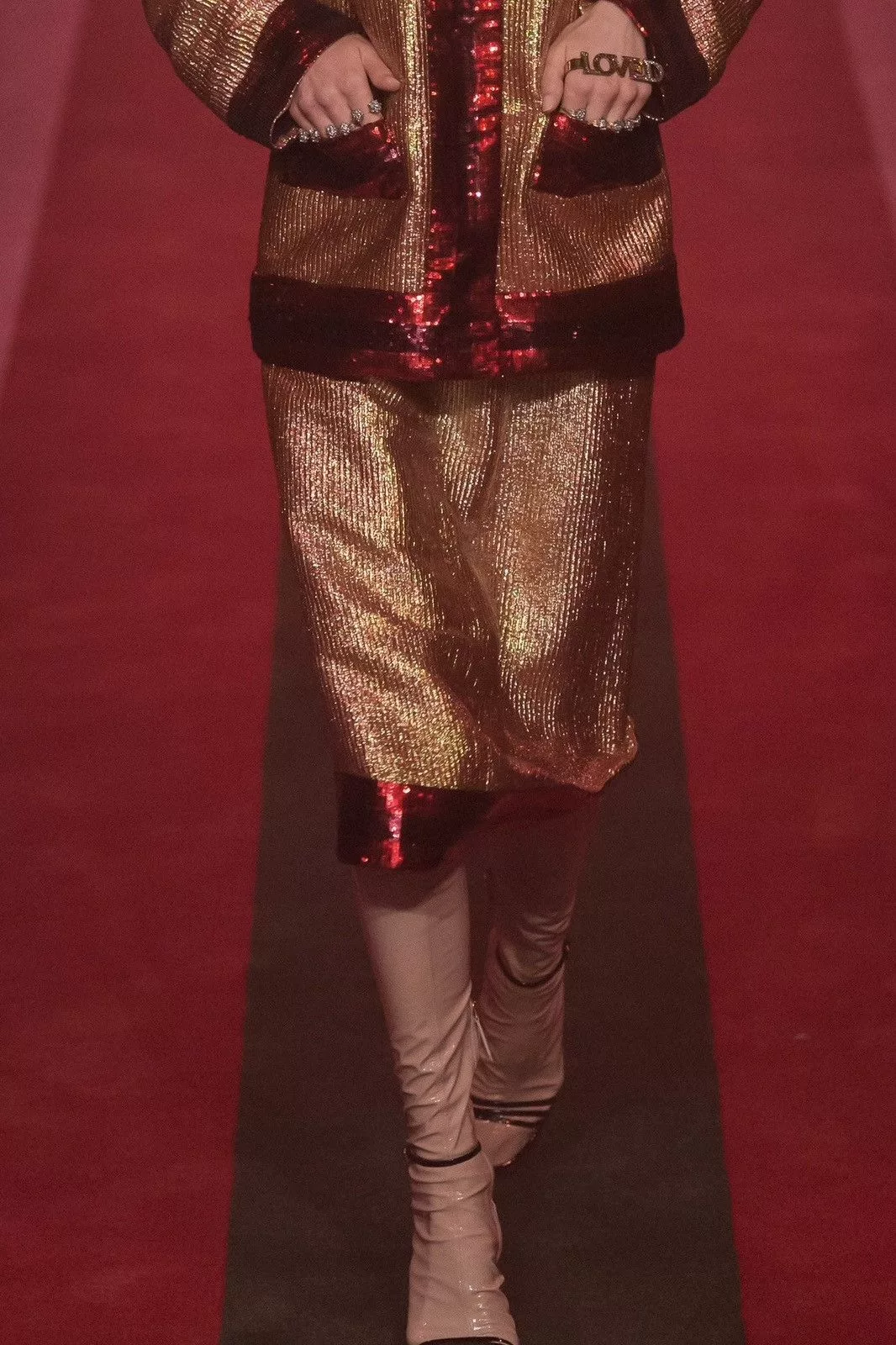Gucci Midi Skirts Gucci runway polyester skirt Gold