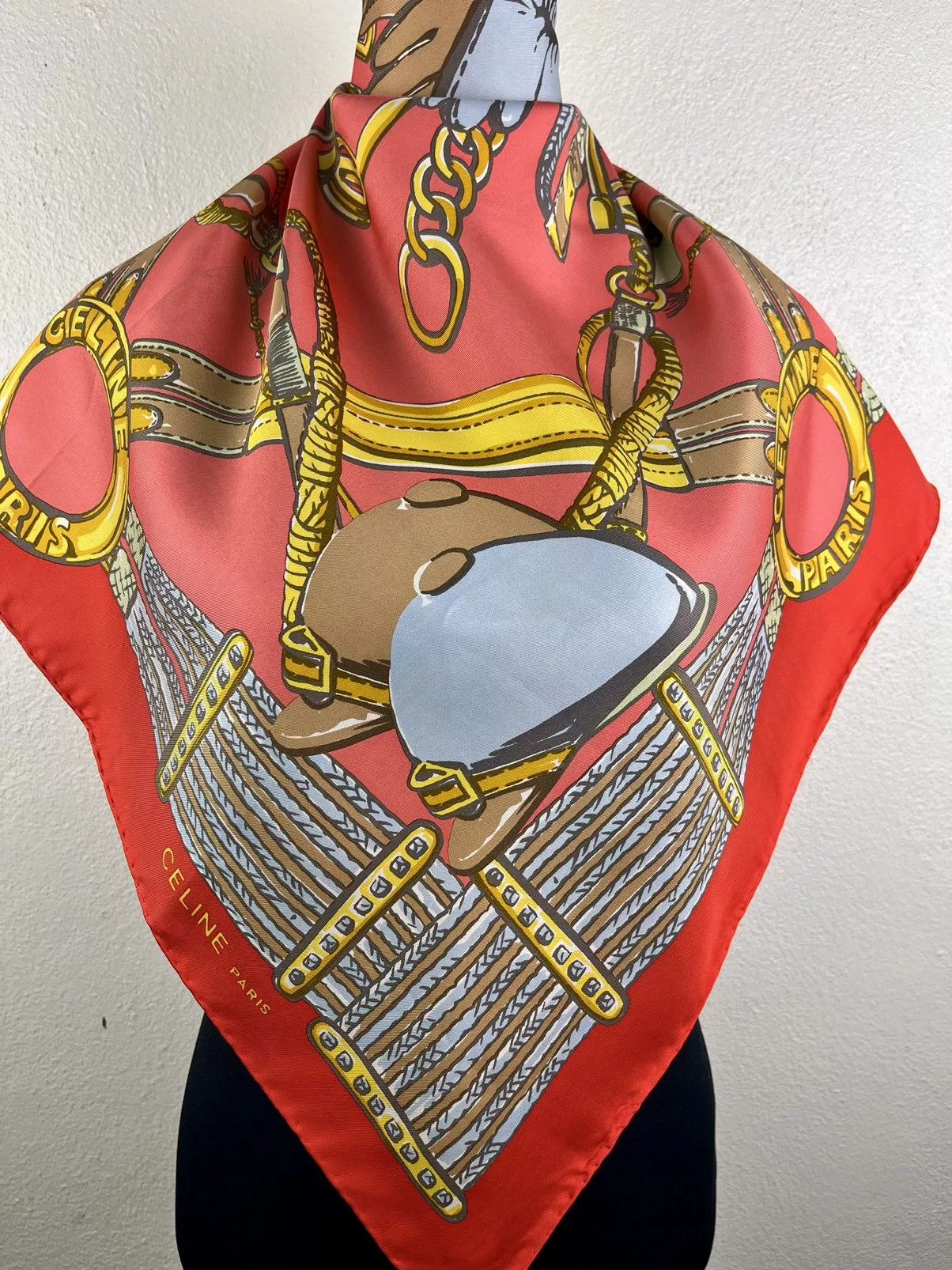 Celine Scarves Celine silk scarves Orange