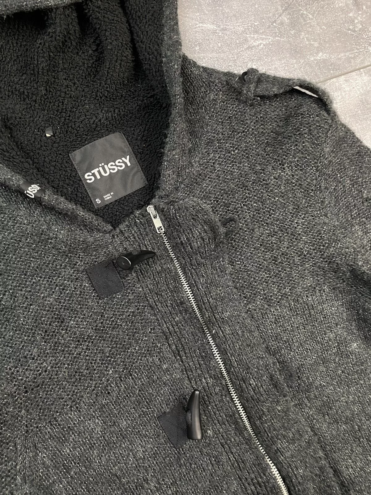 Stussy Sweaters Knitwear Stussy Knit Jacket Gray