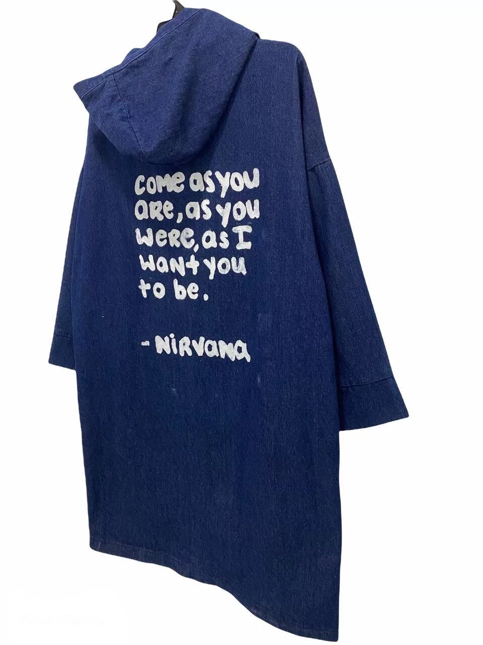 Band Tees Denim Jackets Band Tees × Nirvana NIRVANA ROCK BAND DENIM JACKET cw21 Blue