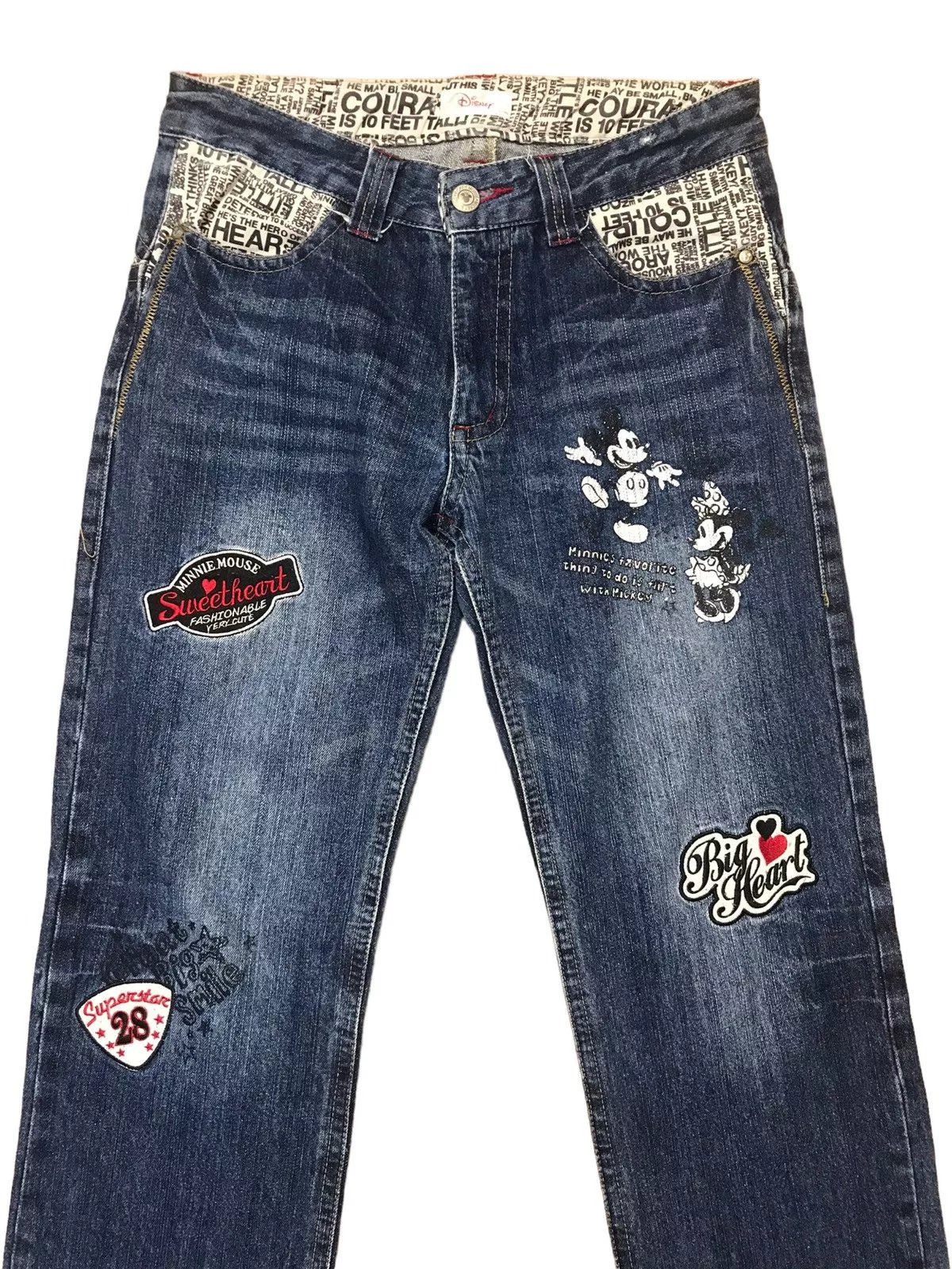 Cartoon Network Denim Cartoon Network × Disney × Mickey Mouse Mickey Mouse Embroidered Pant Blue