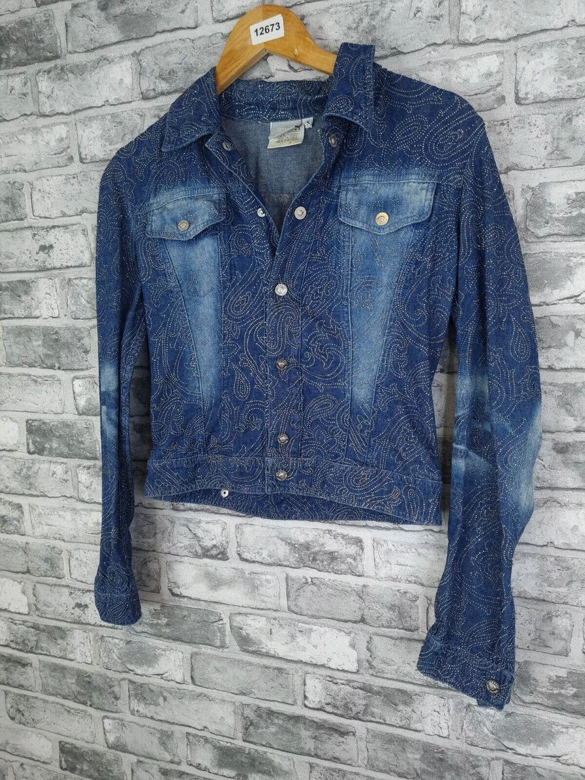 Versace Jeans Couture Jackets Versace Jeans Couture Versace Jeans Jacket Size Small Denim Sparkle Vtg Blue