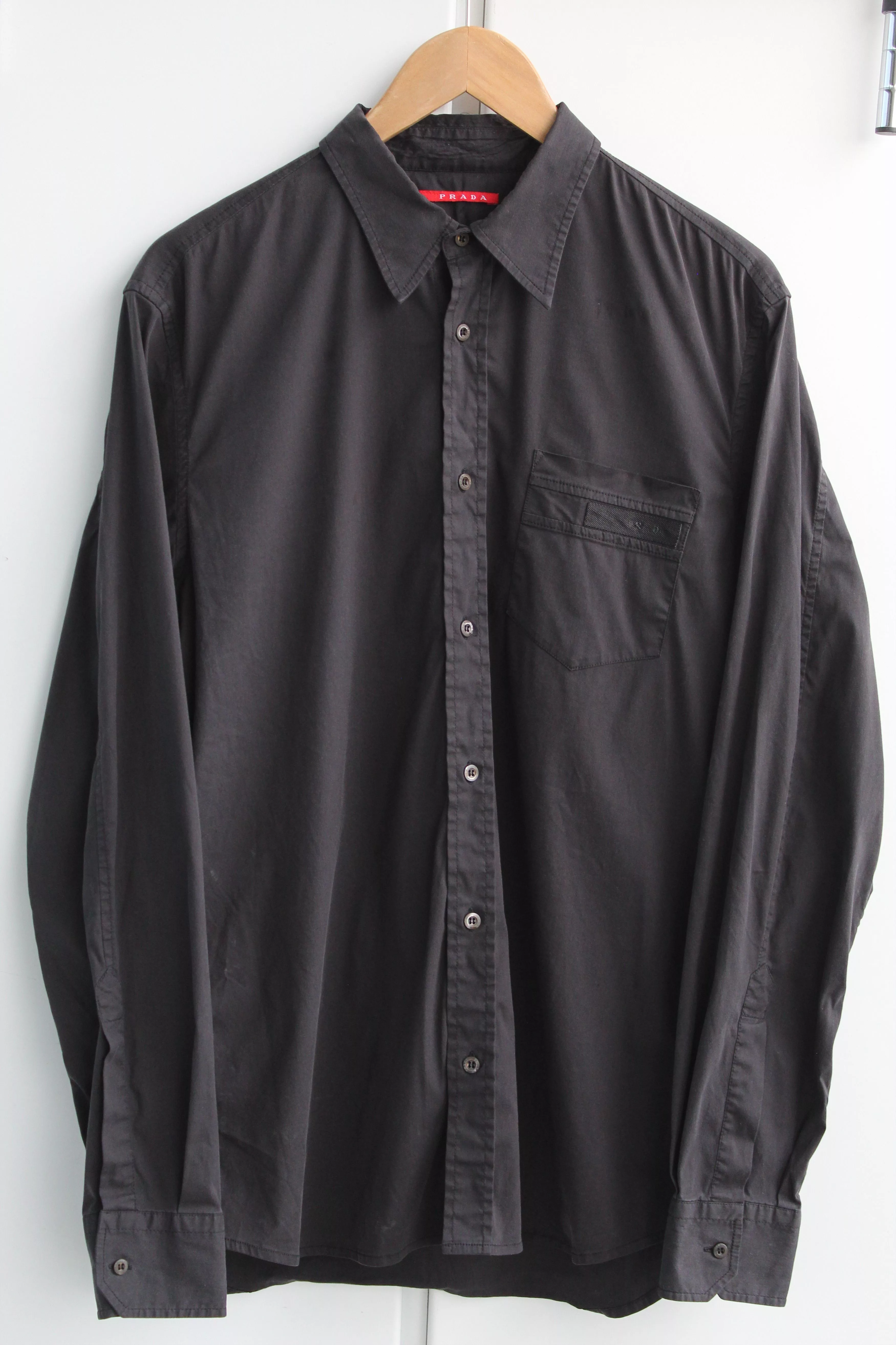 Prada Shirts Button Ups Prada Black Collar Shirt