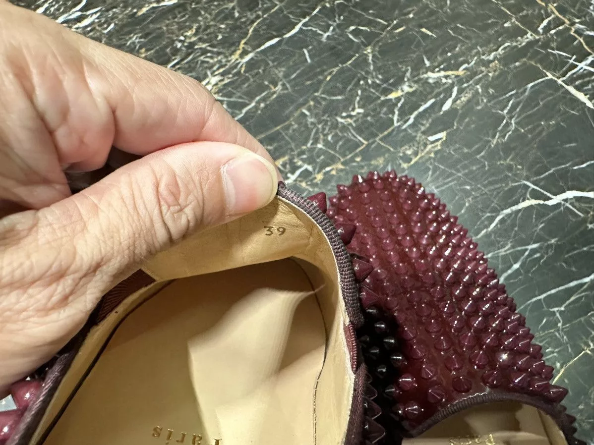 Christian Louboutin Slip Ons Red