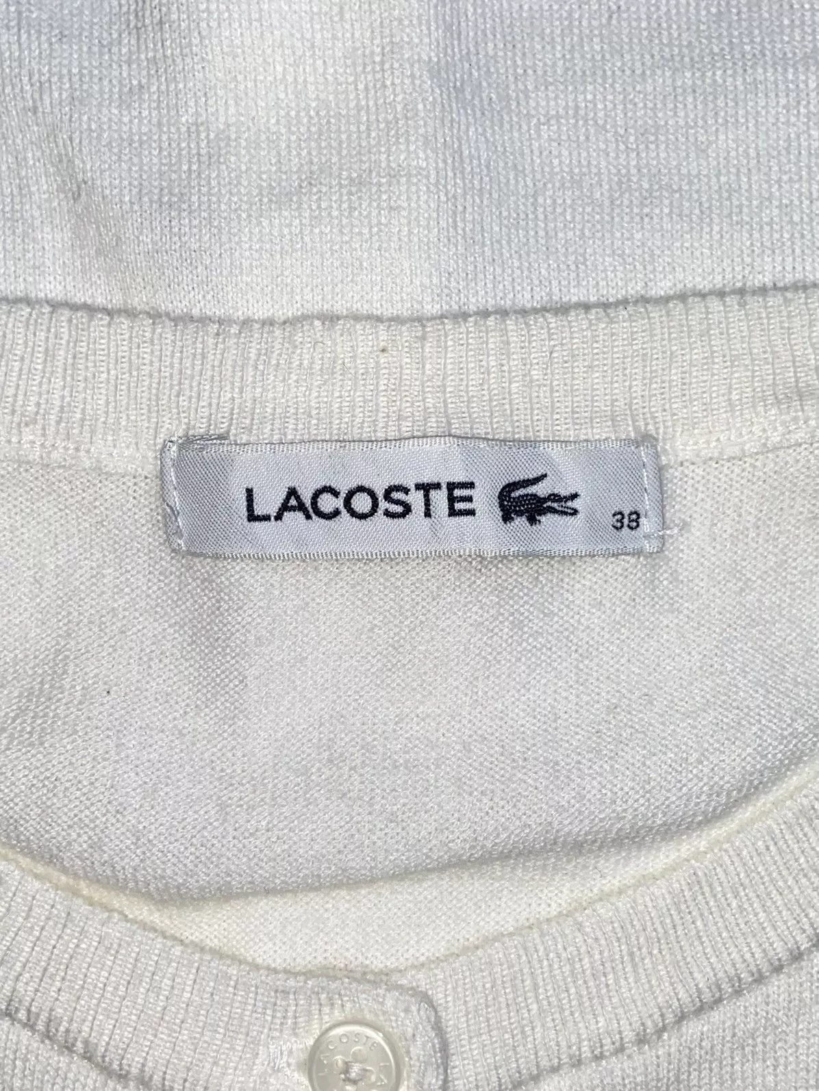 Lacoste Light Jackets LACOSTE White Cardigan
