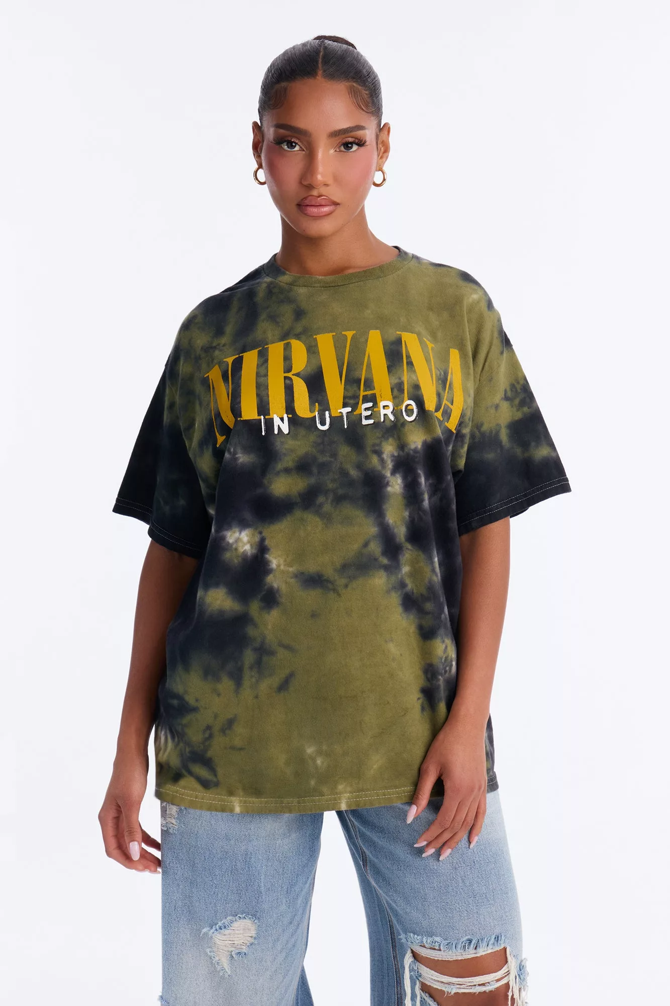 Nirvana Tie Dye Band Tee - Black