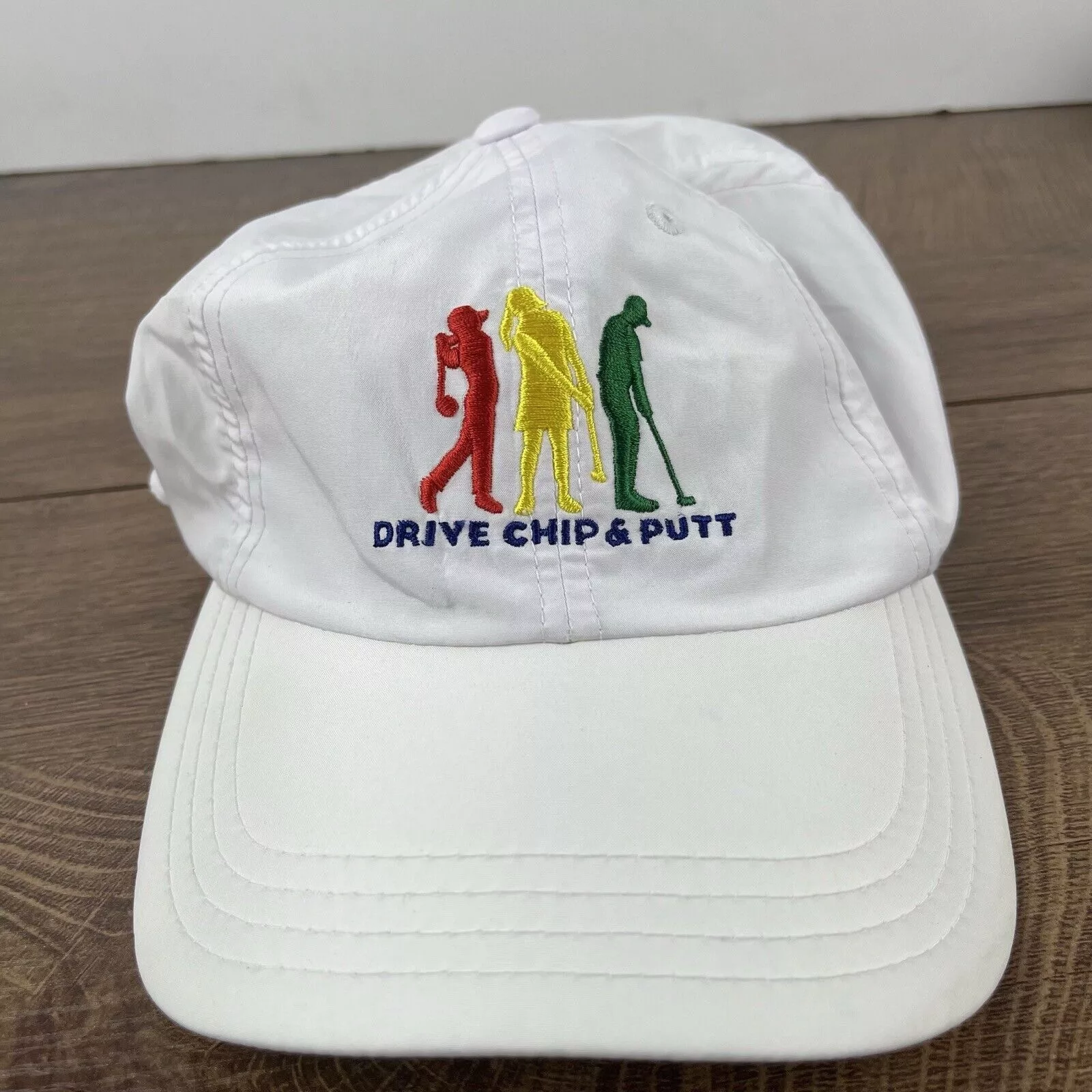 Other Hats Other Golf Hat Drive Chip Put Adjustable Hat White Adjustable Hat