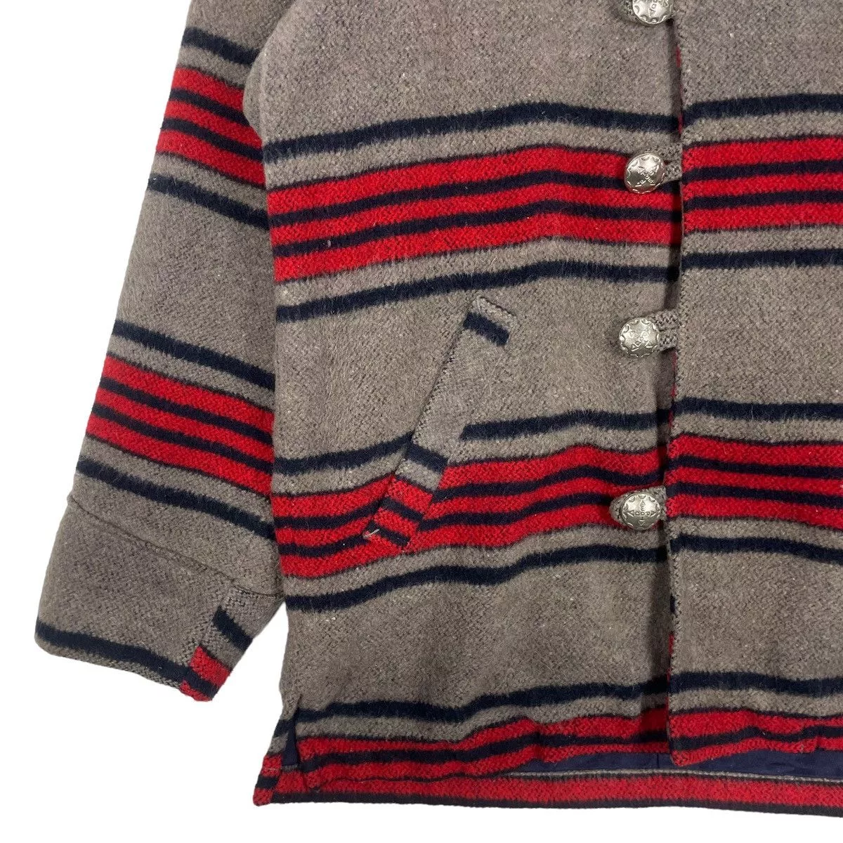 Designer Light Jackets Designer × Japanese Brand × Vintage 💥DEPT STRIPED BUTTON WOOL JACKET Brown