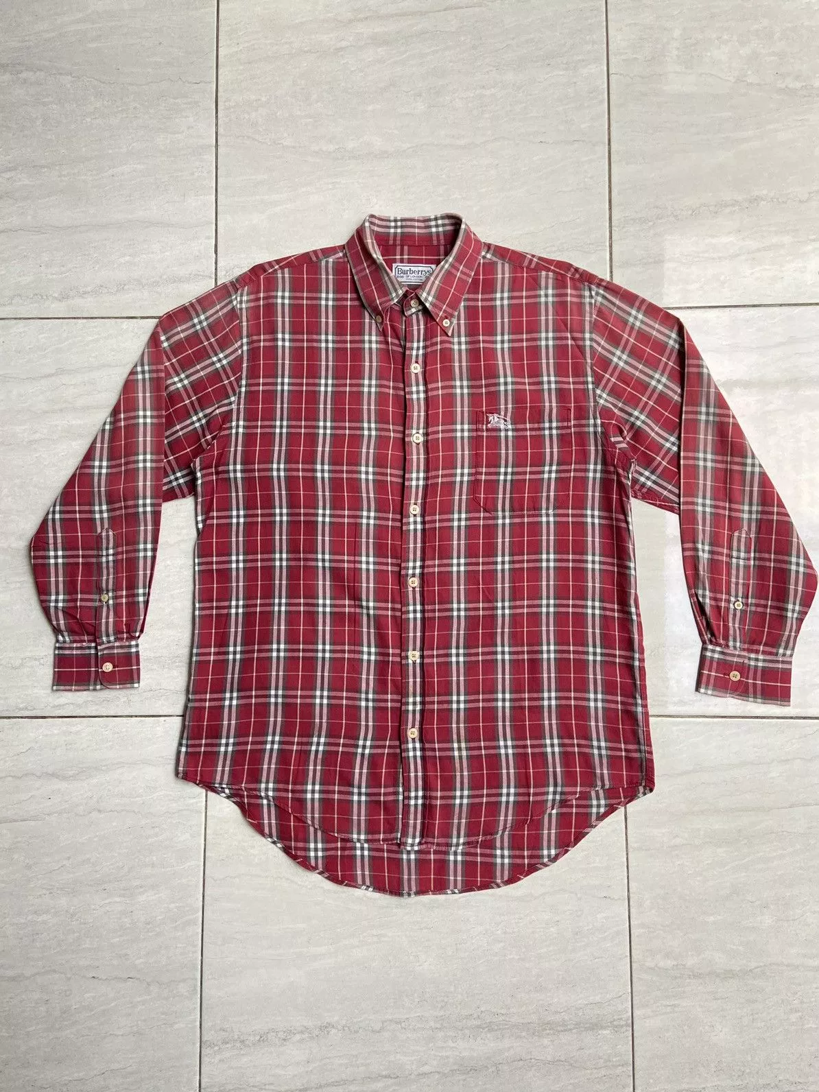Burberry Shirts Button Ups BURBERRY Red Striped Shirt