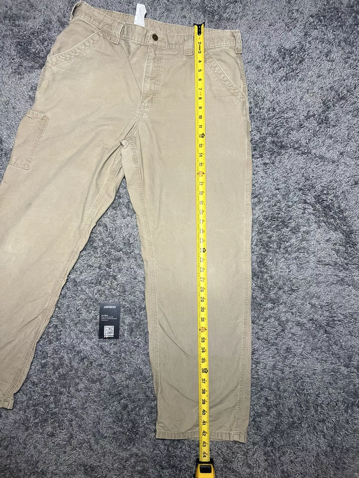 Carhartt Casual Pants Carhartt × Vintage Vintage dungaree fit khaki carhartt jeans workwear Brown Streetwear