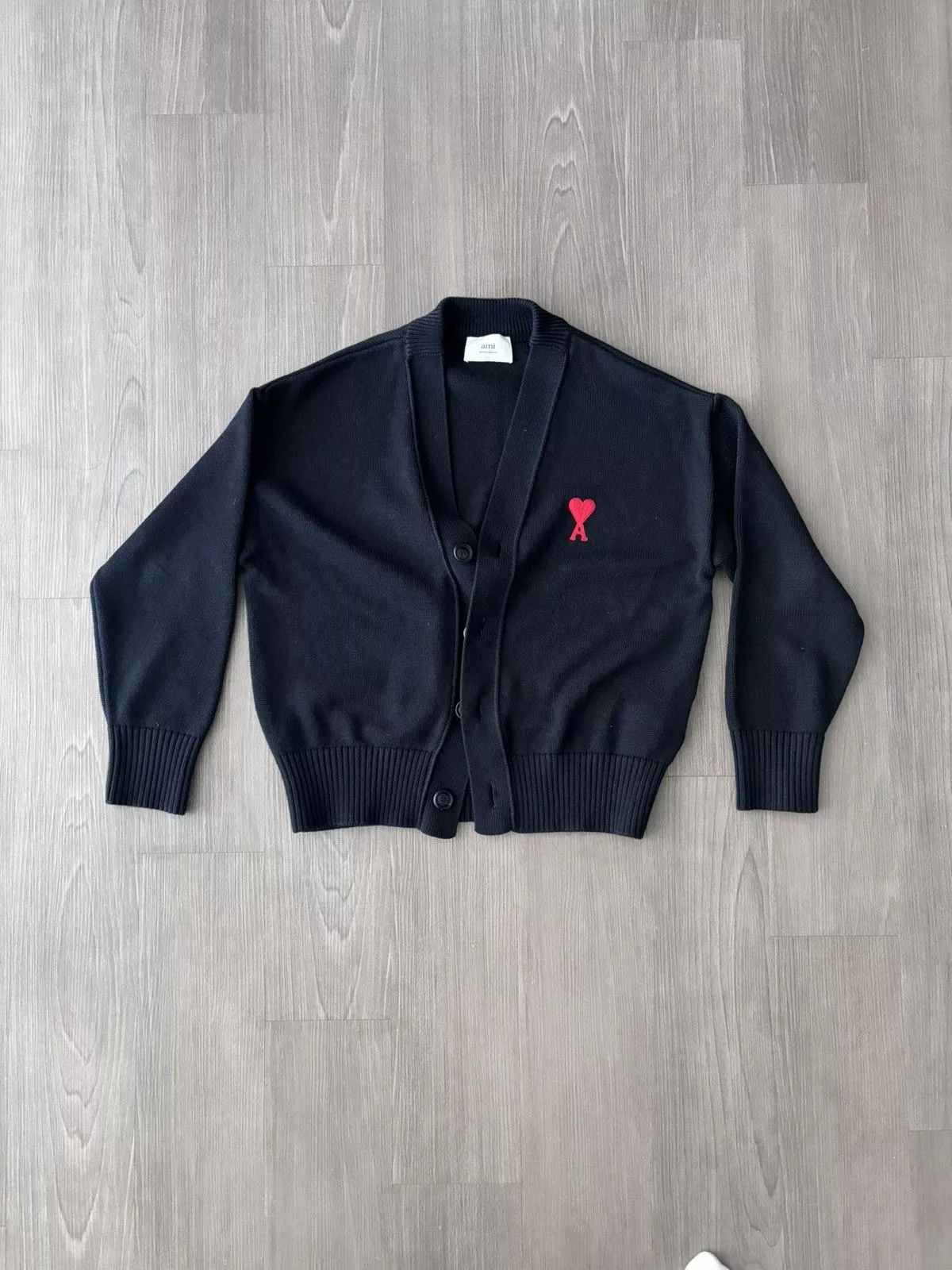 AMI Sweaters Knitwear Ami Cardigan Black