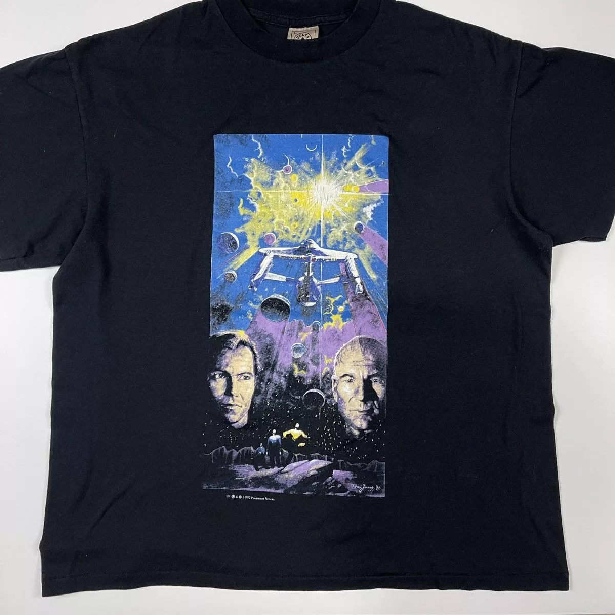 Vintage Shirts Button Ups Vintage Star Trek 1993 tees Black