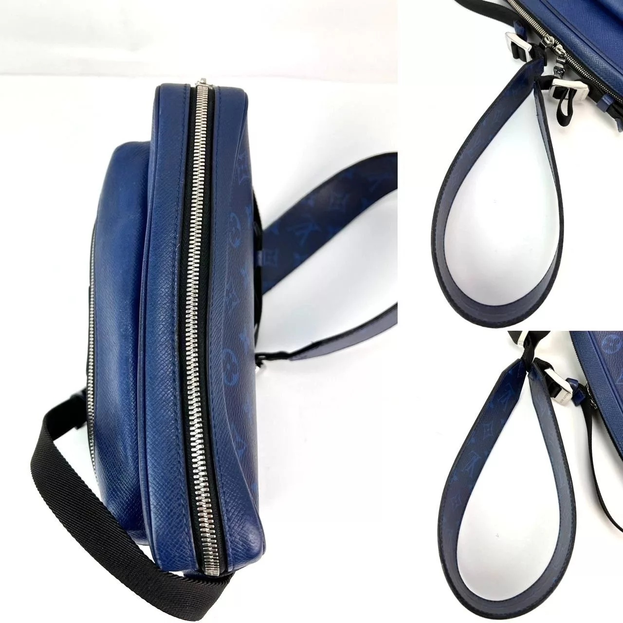Louis Vuitton Messengers Satchels LOUIS VUITTON Taigarama Outdoor Blue Messenger Bag