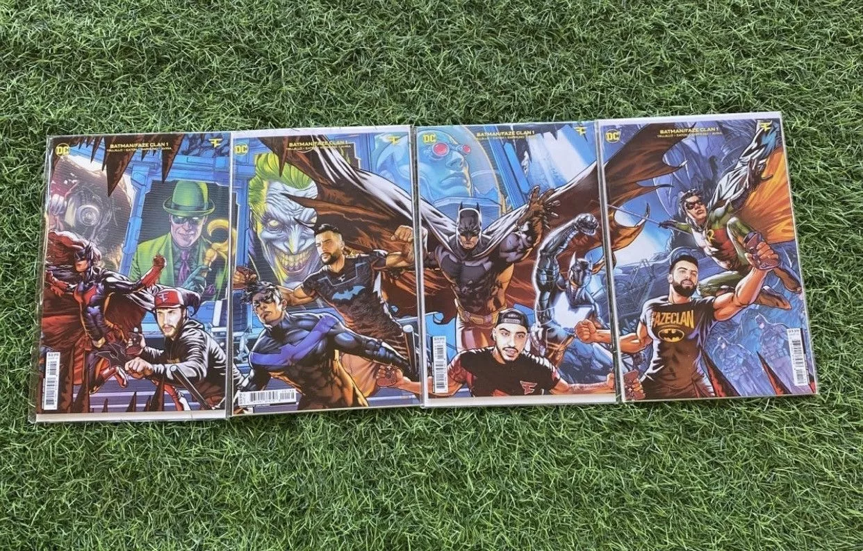 DC Comics Miscellaneous DC Comics × Vintage Faze Clan X Batman Dc Comics Full Artwork Books movies show White Streetwear