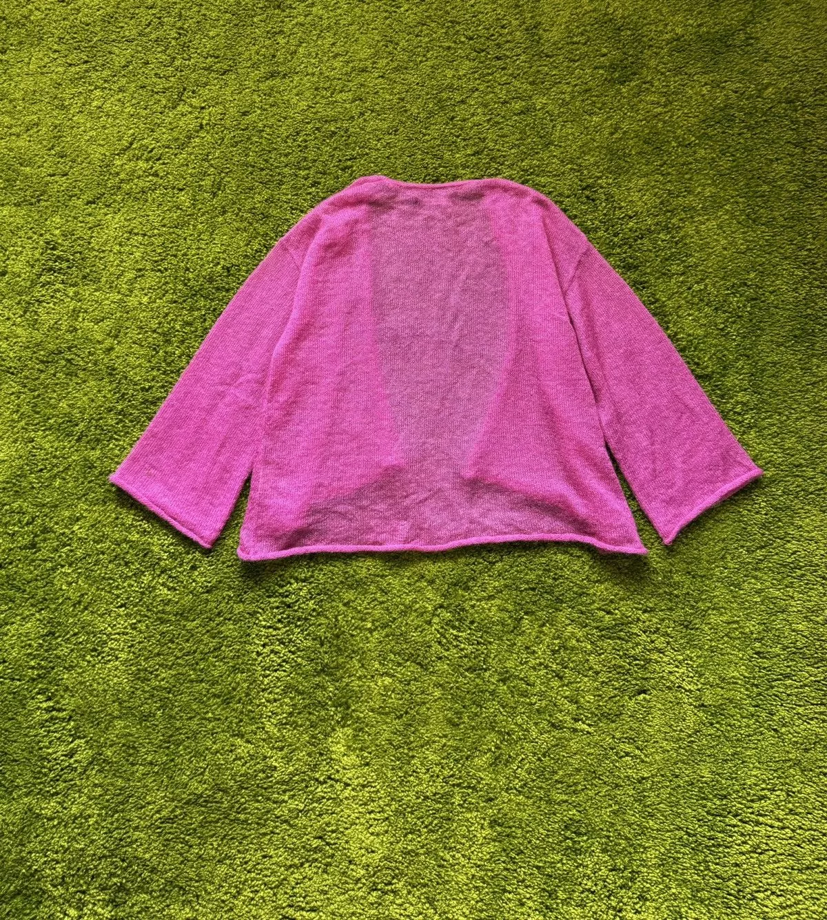 Designer Sweaters Designer Gudrun Sjoden spider web mesh mohair cardigan sweater Pink Avant-Garde