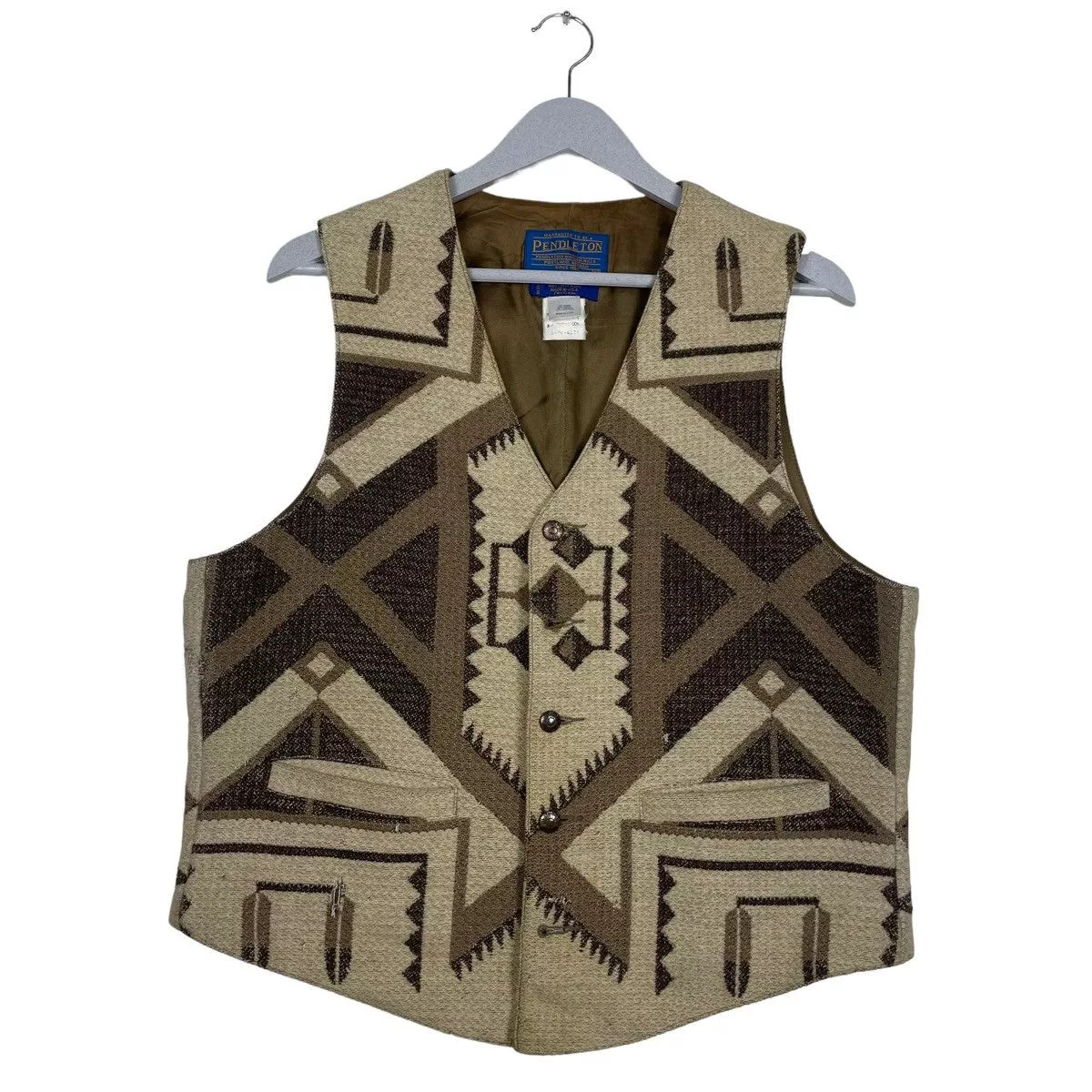Pendleton Vests Pendleton 💥NAVAJO WESTERN BUTTON VEST Brown