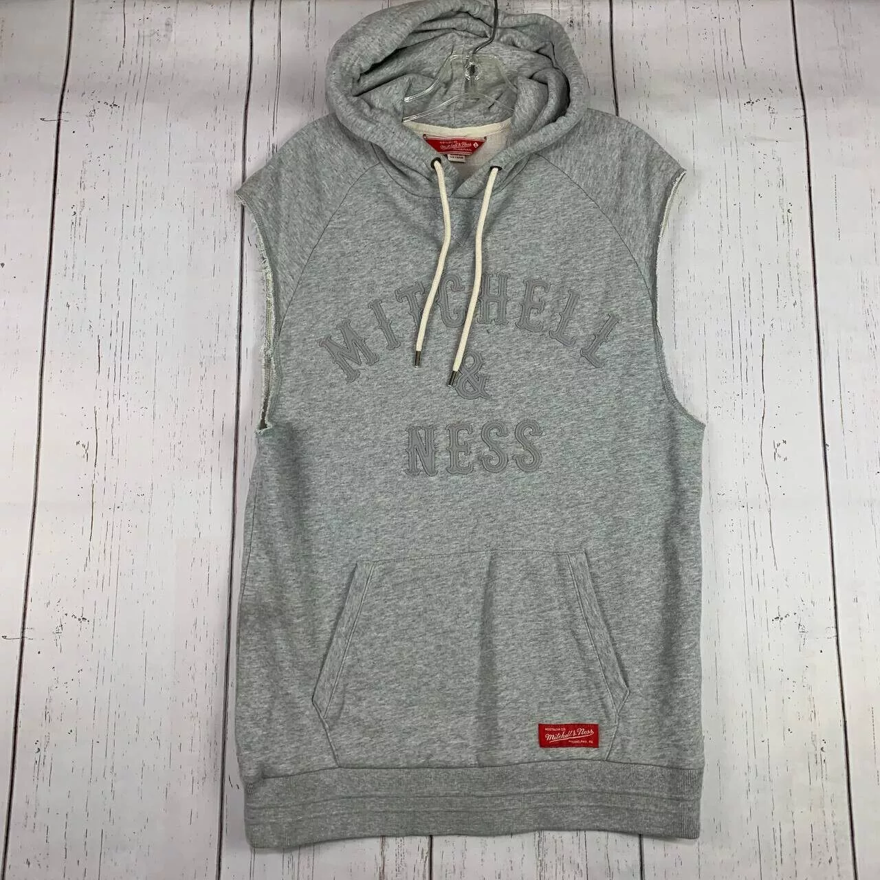 Mitchell & Ness Sweatshirts Mitchell & Ness Large Sleeveless Pullover Sweatshirt Women Gray
