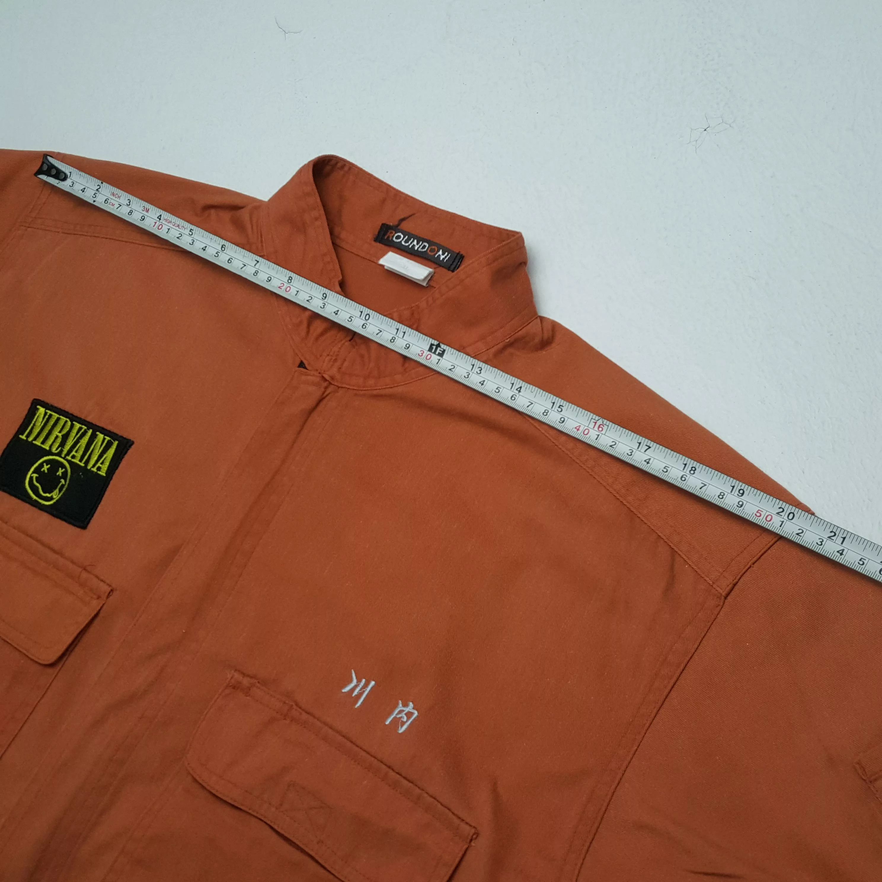 Nirvana Light Jackets Nirvana × Vintage NIRVANA MICHELIN Workwear Style Coverall Jacket Orange
